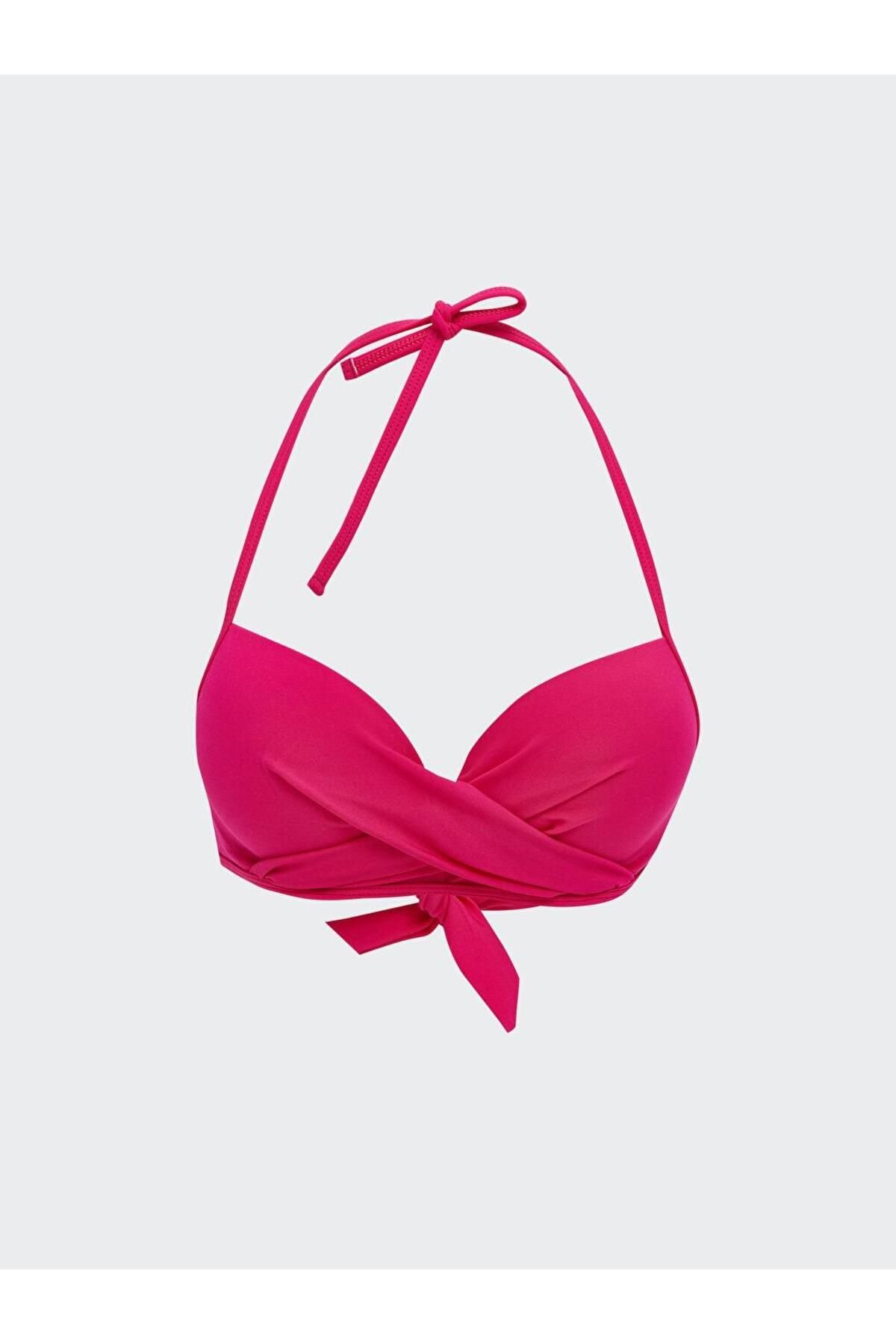 LC Waikiki Dikişli Pedli Büzgü Detaylı Kadın Bikini Üst (S5)