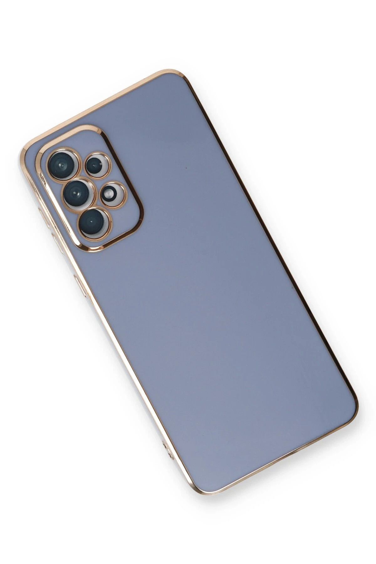 NewFace Samsung Galaxy A33 5G Kılıf Volet Silikon - Mavi SVLRS