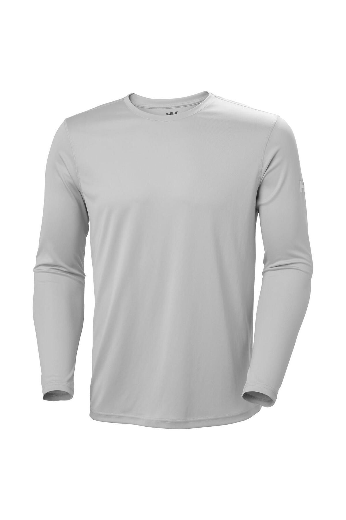 Helly Hansen Erkek HH TECH CREW LS 2.0 UV ÜST HHA.49582 HHA.857 Gri Yeşil-M