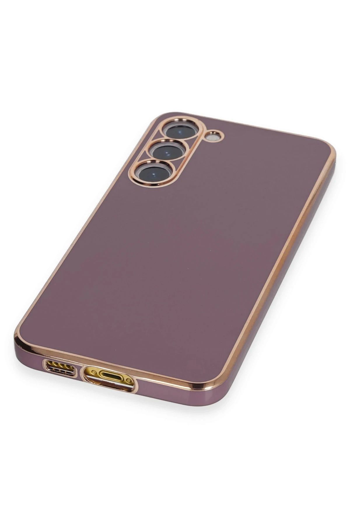 NewFace Samsung Galaxy S23 Plus Kılıf Volet Silikon - Mor NRMSA