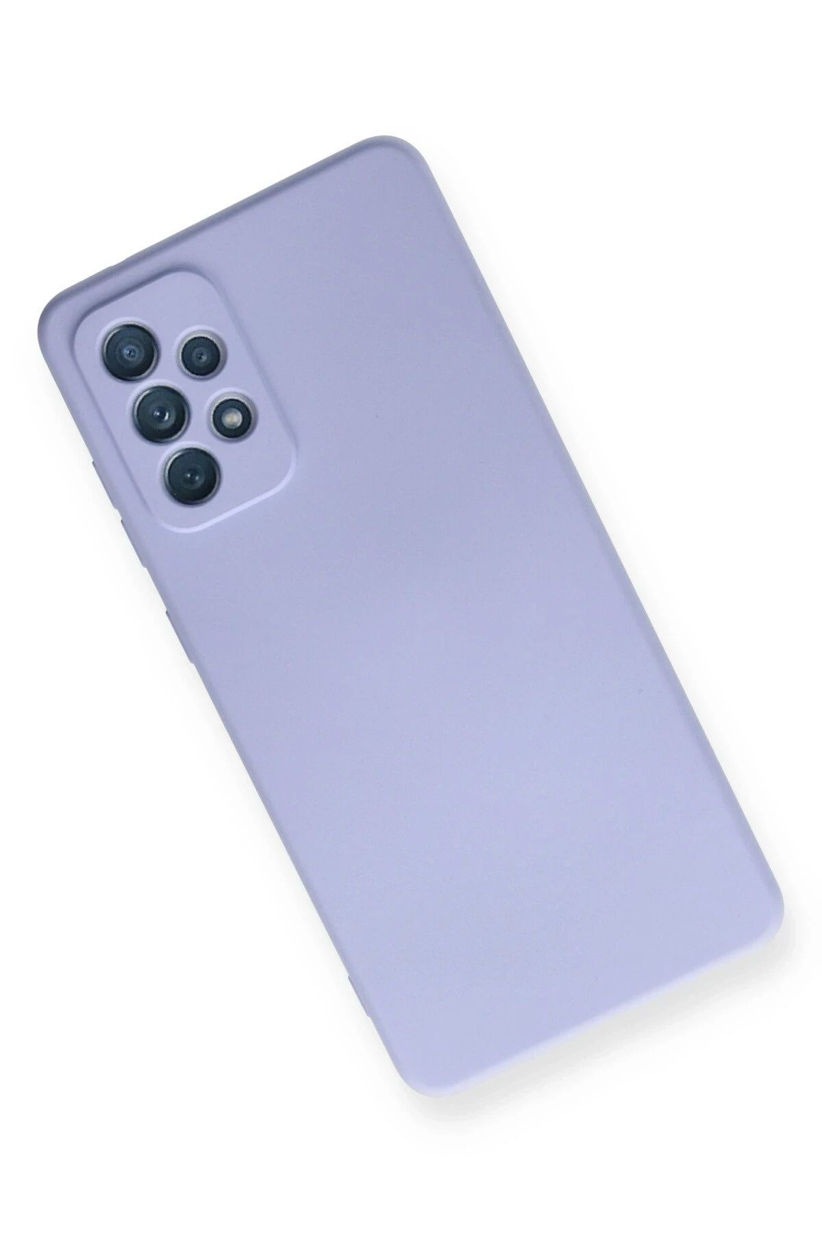 NewFace Galaxy A72 Uyumlu  Kılıf Nano içi Kadife Silikon - Lila SVLRS
