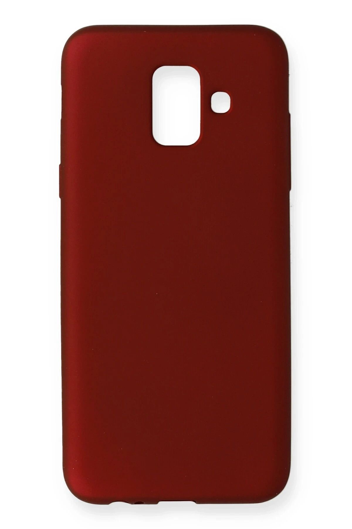 NewFace Samsung Galaxy A6 2018 Kılıf First Silikon - Bordo SVLRS