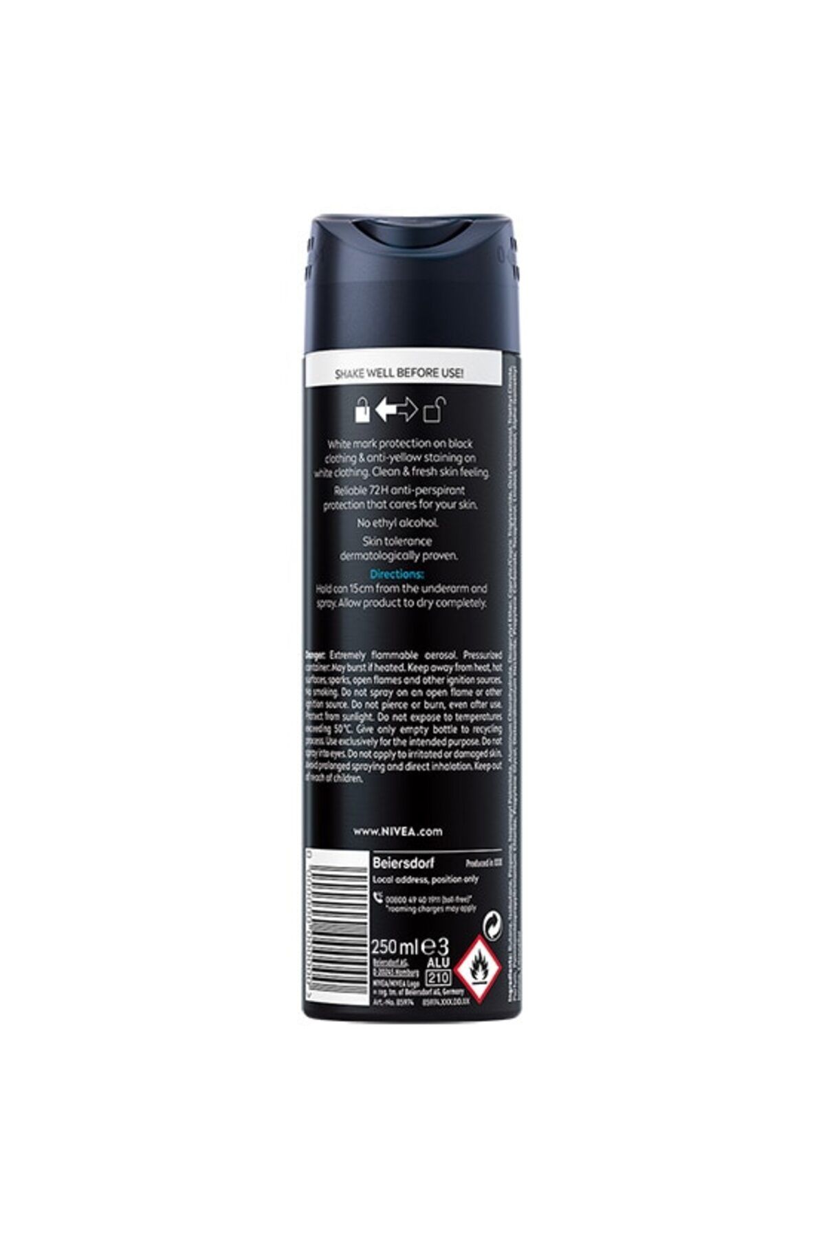 NIVEA-Deodorant spray Nivea Men Invisible for Black & White Fresh 2