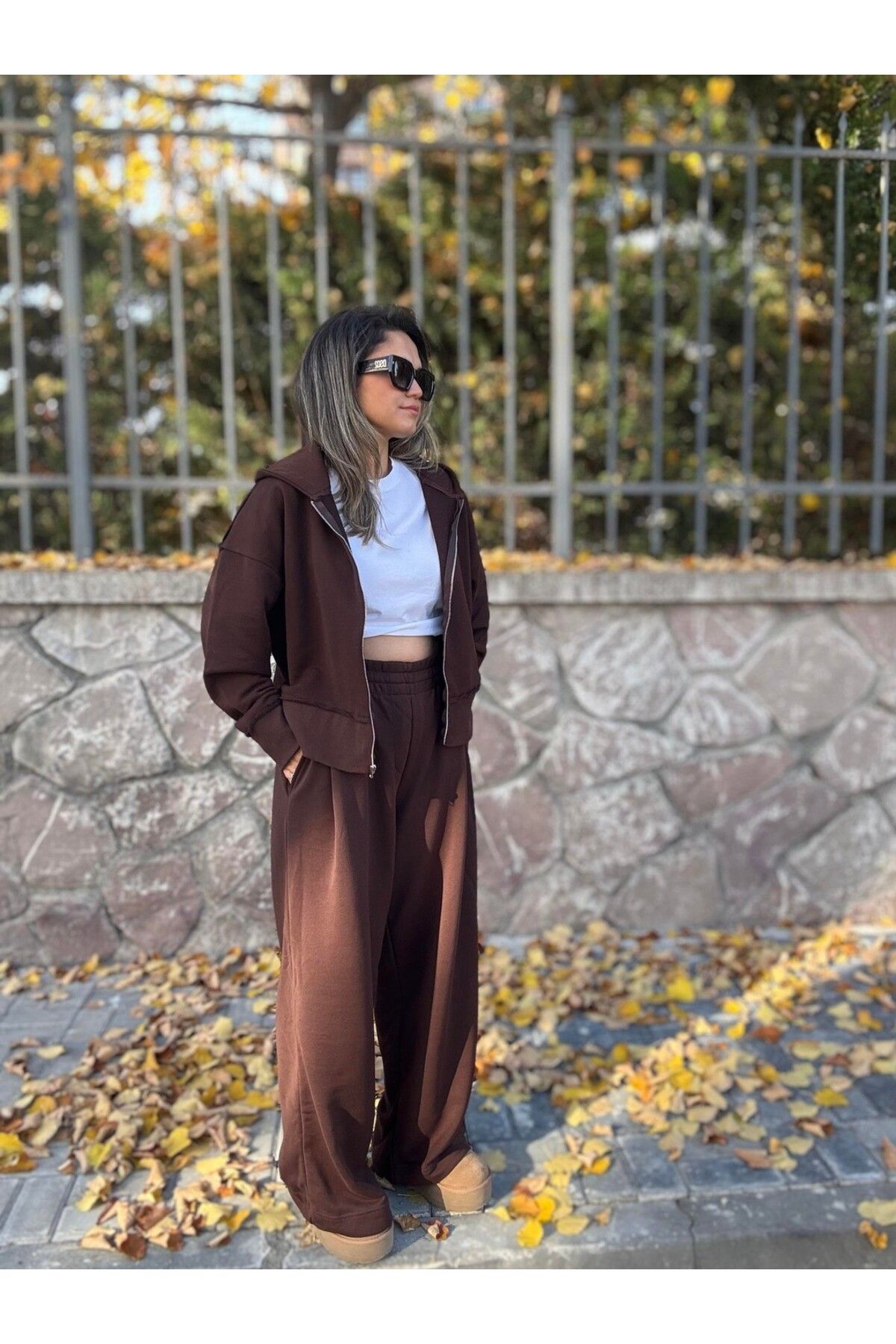 BÜŞRA PERKER Eşofman Altı Kahve