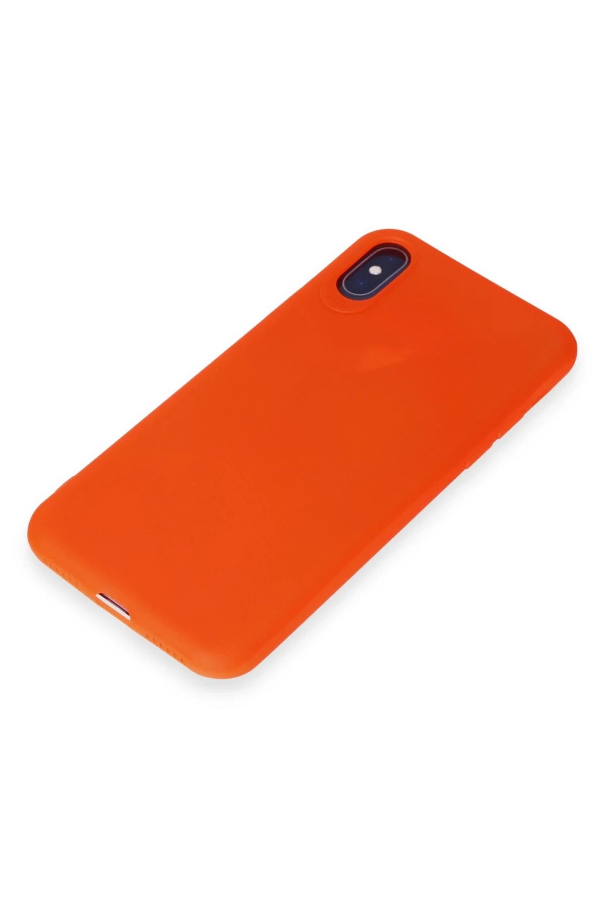 NewFace iPhone X Kılıf First Silikon - Turuncu SVLRS