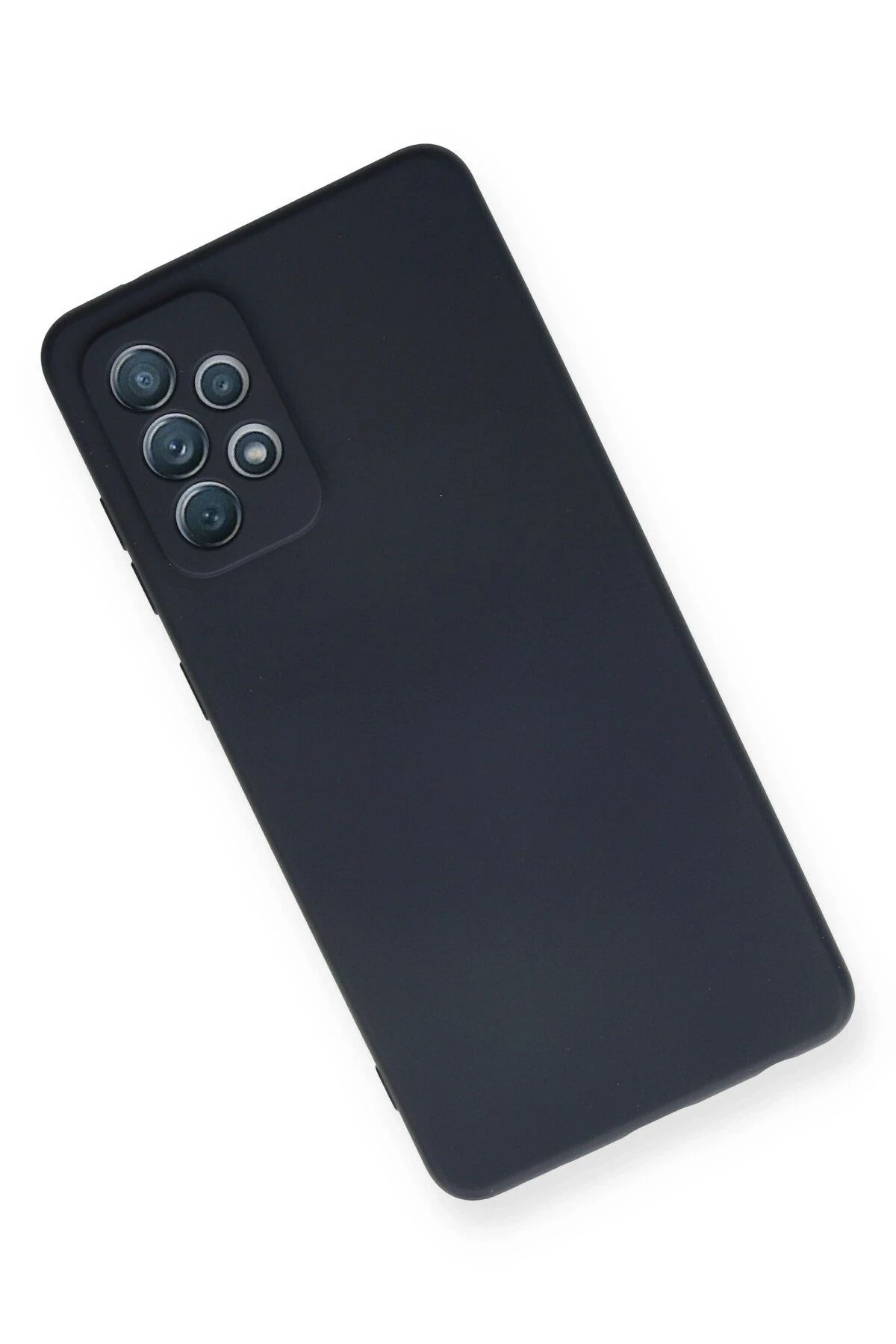 NewFace Galaxy A72 Kılıf uyumlu  Nano içi Kadife Silikon - Lacivert SVLRS