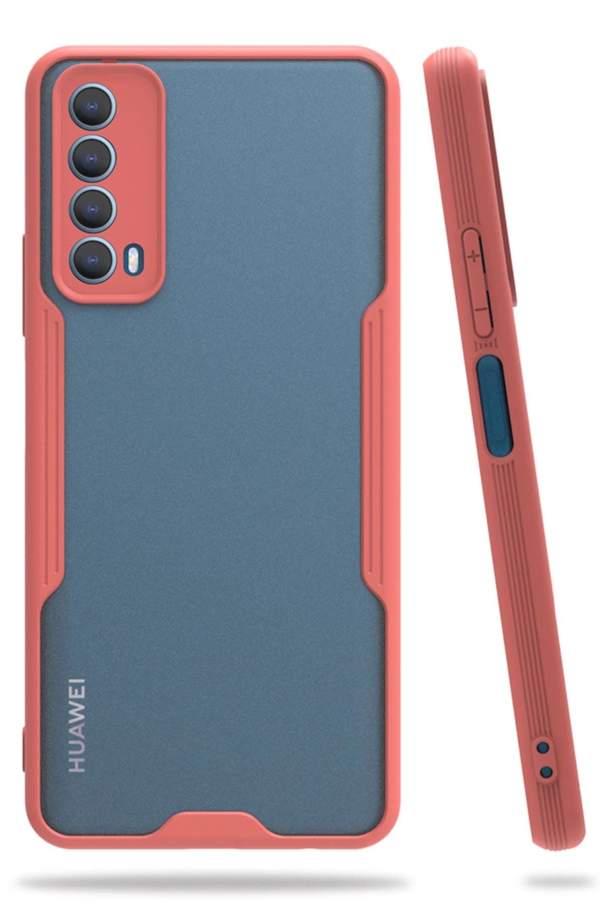NewFace Huawei P Smart 2021 Kılıf Platin Silikon - Pembe NRMSA