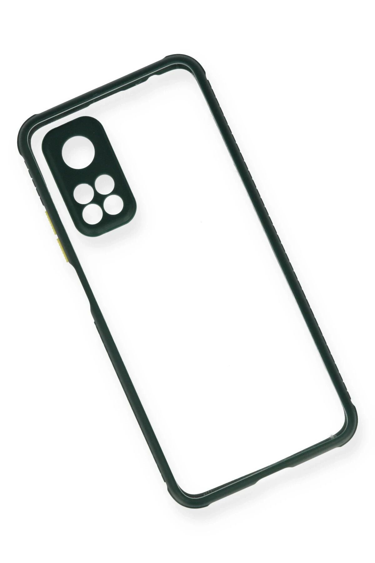 NewFace Xiaomi Mi 10T Pro Kılıf Miami Şeffaf Silikon - Koyu Yeşil GLSTD