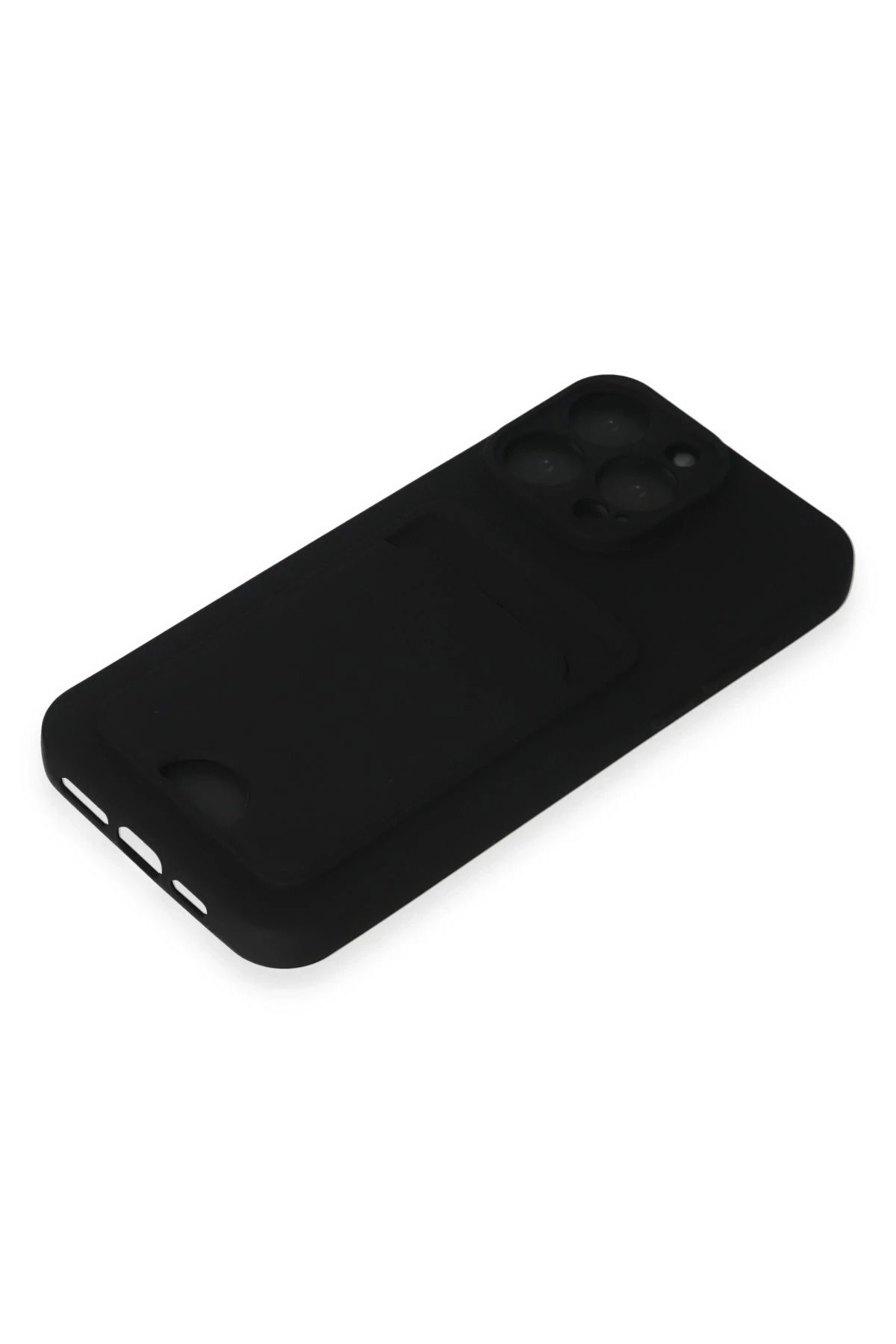 NewFace iPhone 14 Pro Max Kılıf Kelvin Kartvizitli Silikon - Siyah GLSTD