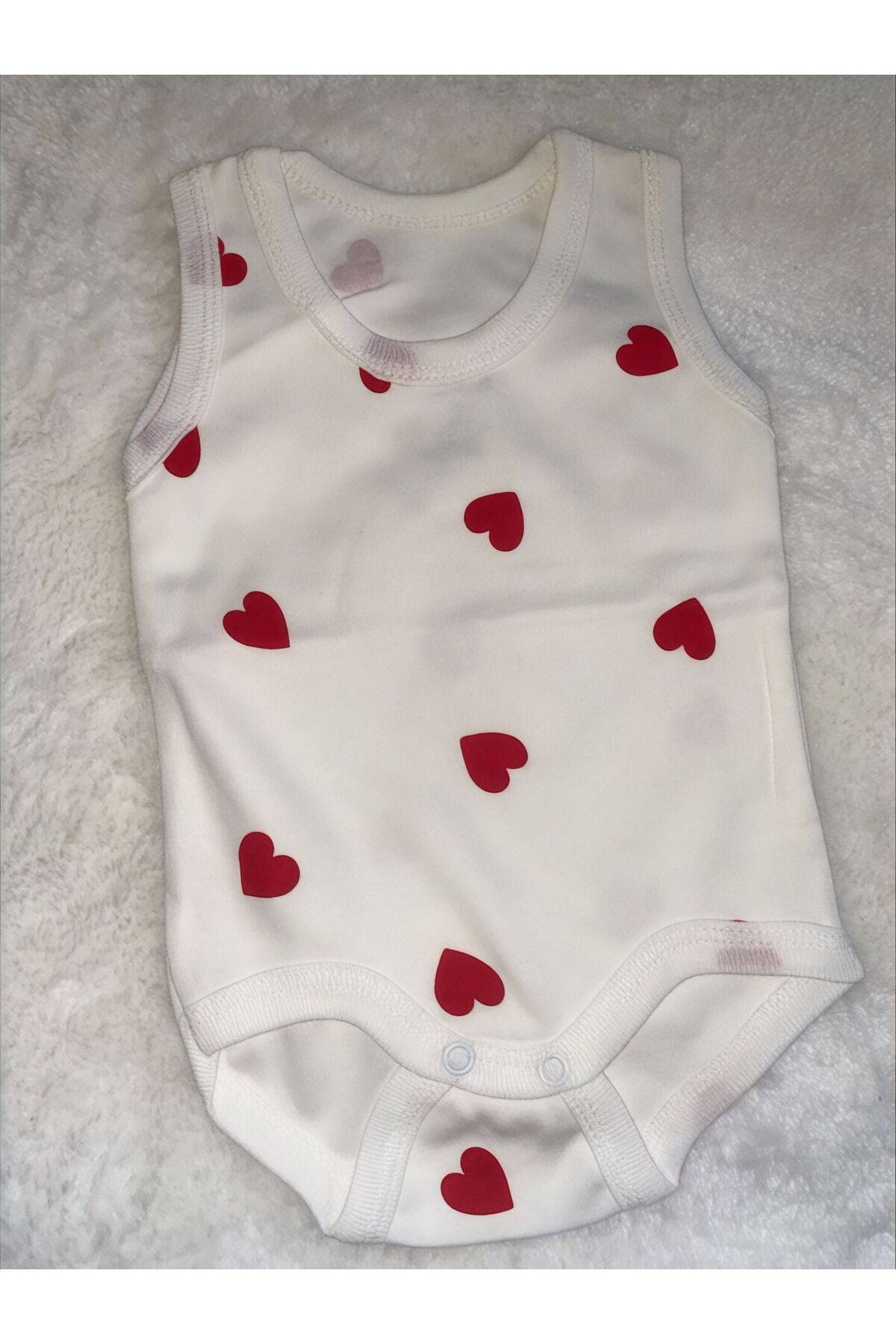 wawa bebek %100pamuk Unisex bebek ve çoçuk kalp baskılı body ve zıbın