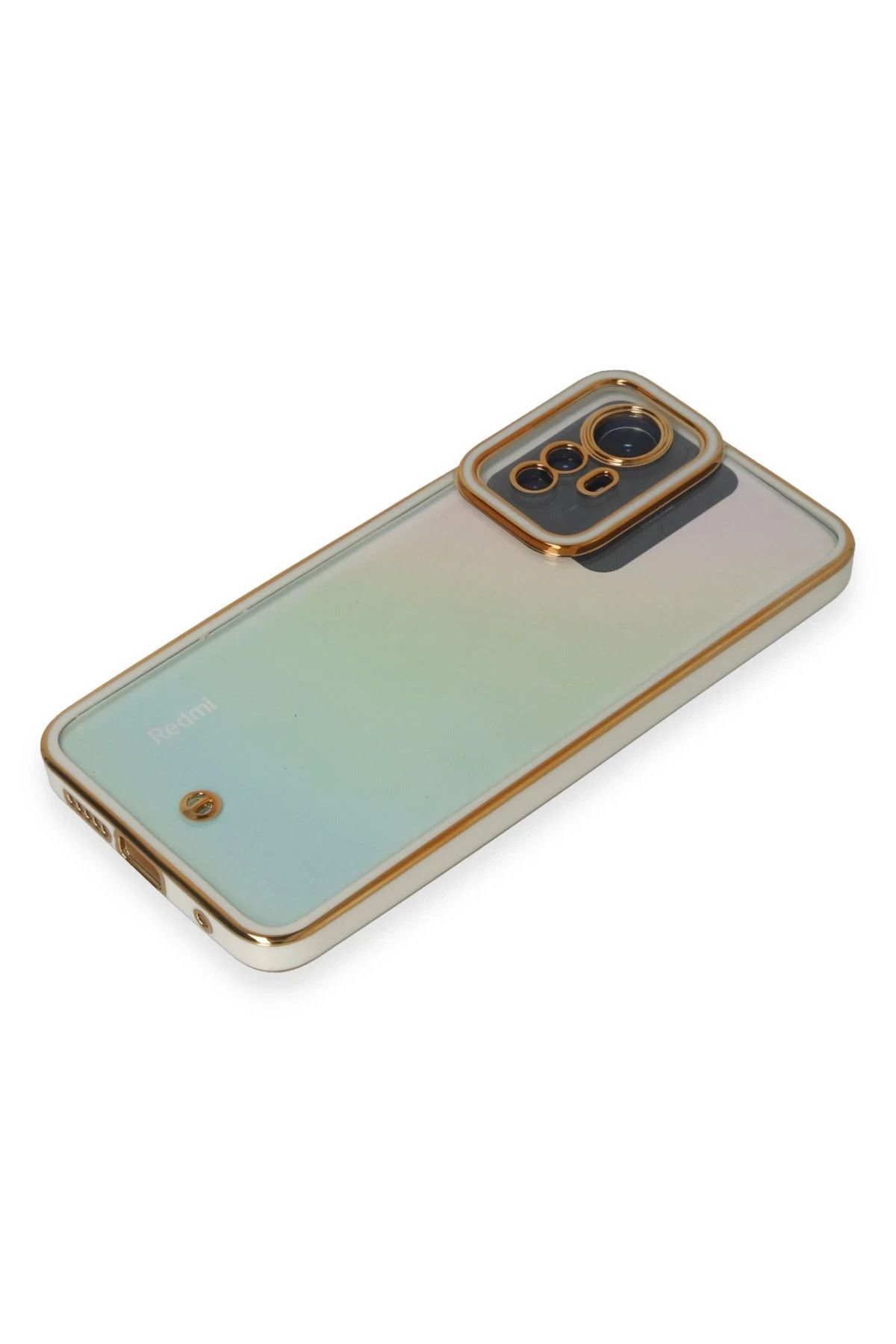 NewFace Xiaomi Redmi Note 12S Kılıf Liva Lens Silikon - Beyaz GLSTD