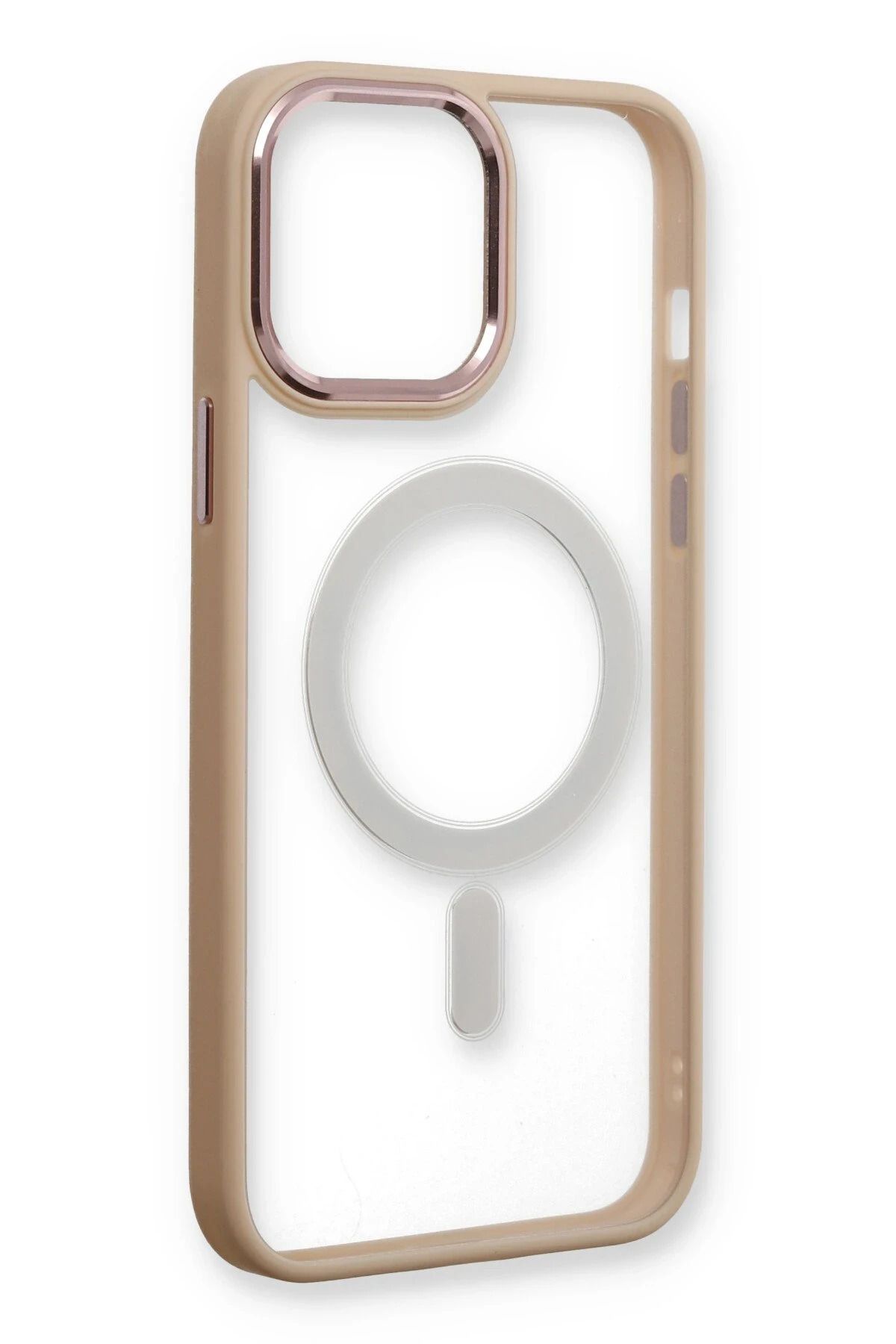 NewFace iPhone 13 Pro Max Kılıf Room Magneticsafe Silikon - Pudra GLSTD