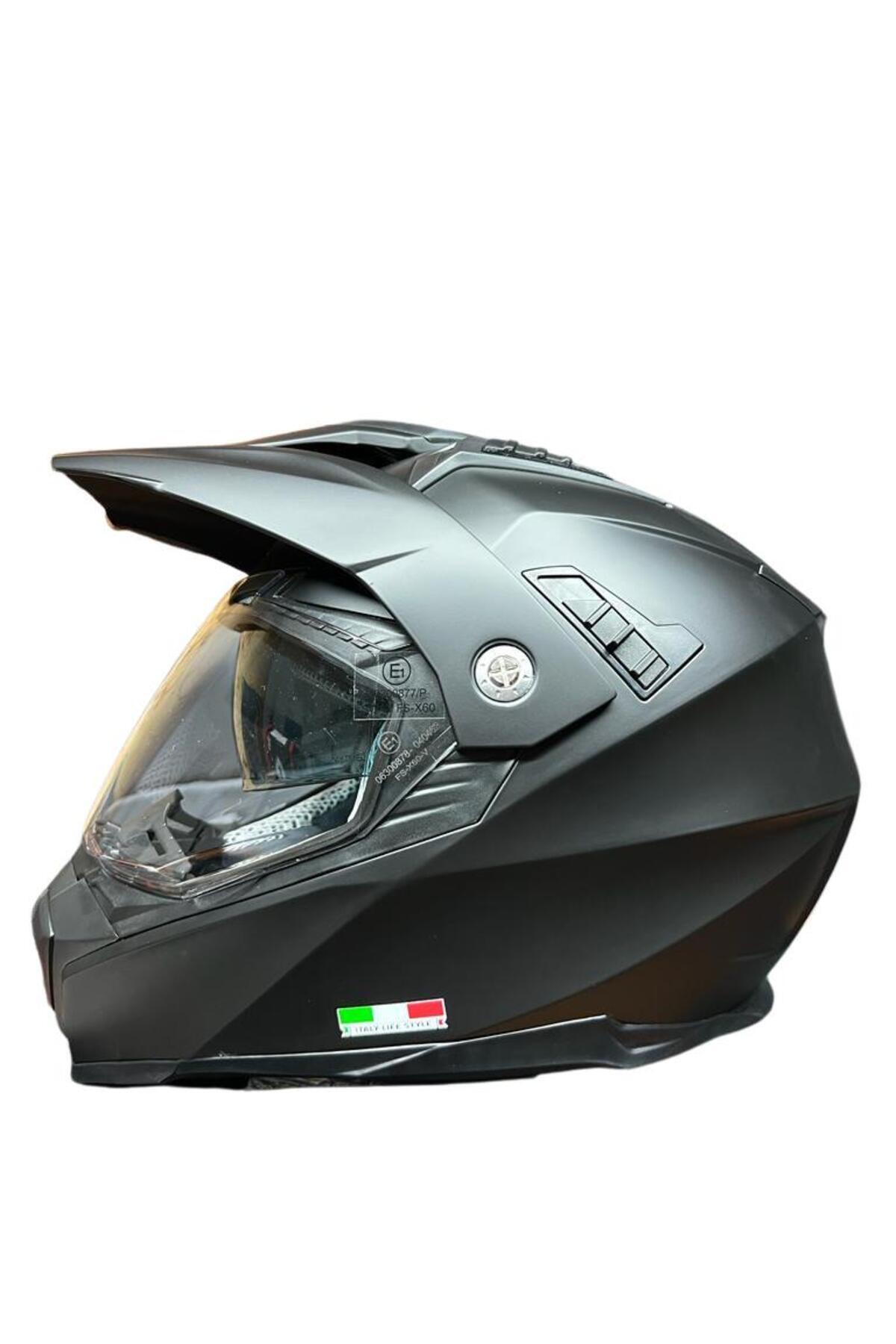 Sway X60 Solid Full Face Enduro Touring Adventure Kapalı