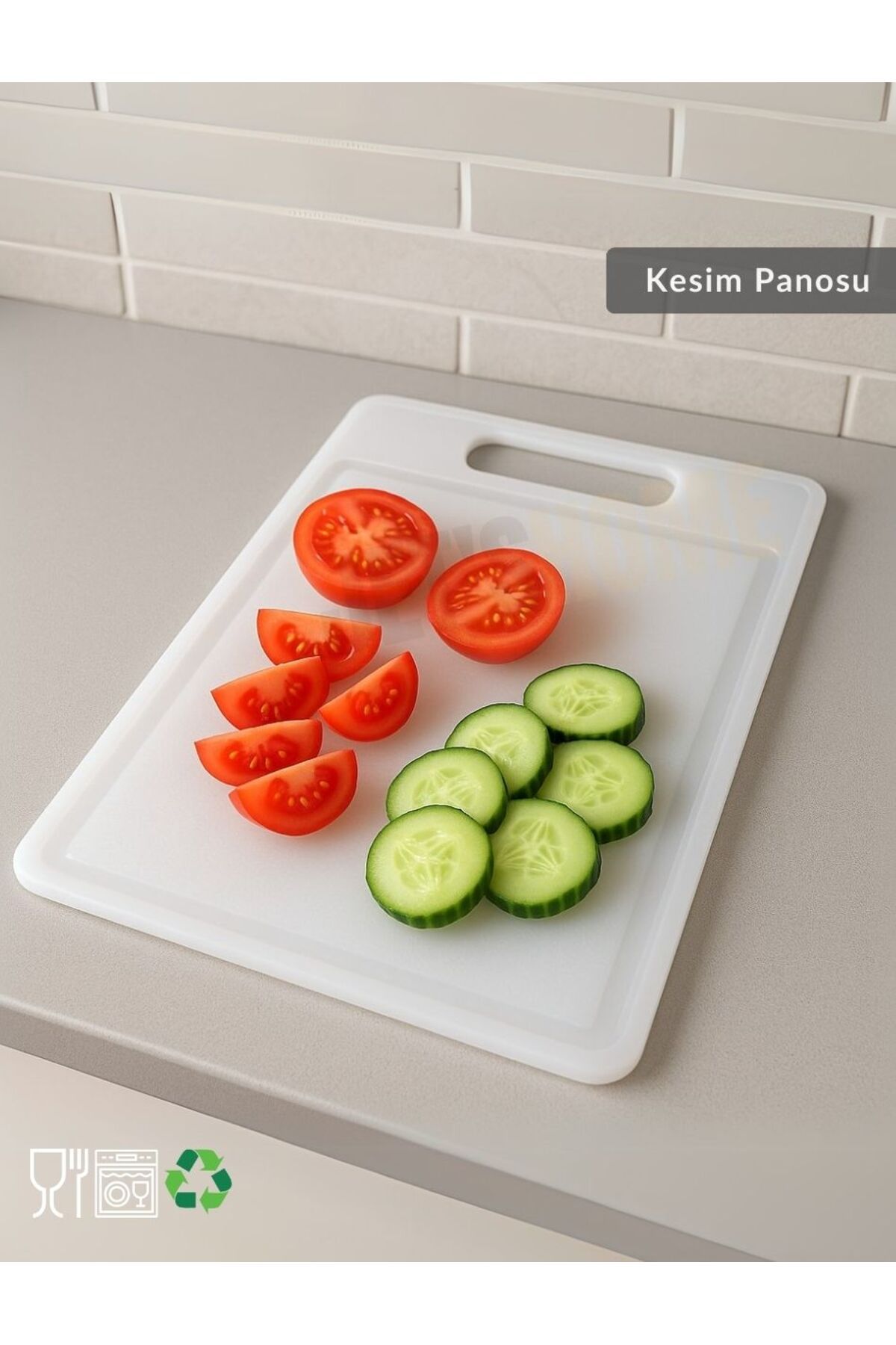 Jet's Home Düz Kesim Panosu Doğruma Tahtası Salata Meyve Kesme Tahtası 31x22 cm