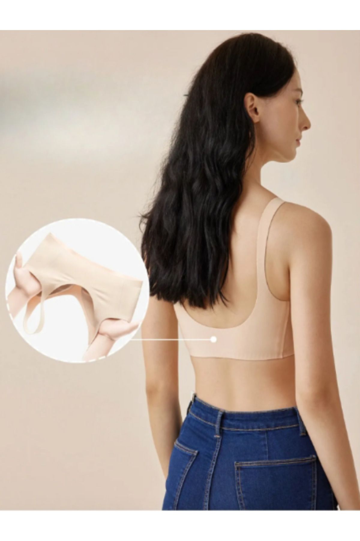 FİTFORMGİYİM-Laser Cut Seamless Padded Soft Non-Marking Invisible Invisible Push up Gathering Bra Without Underwire 8