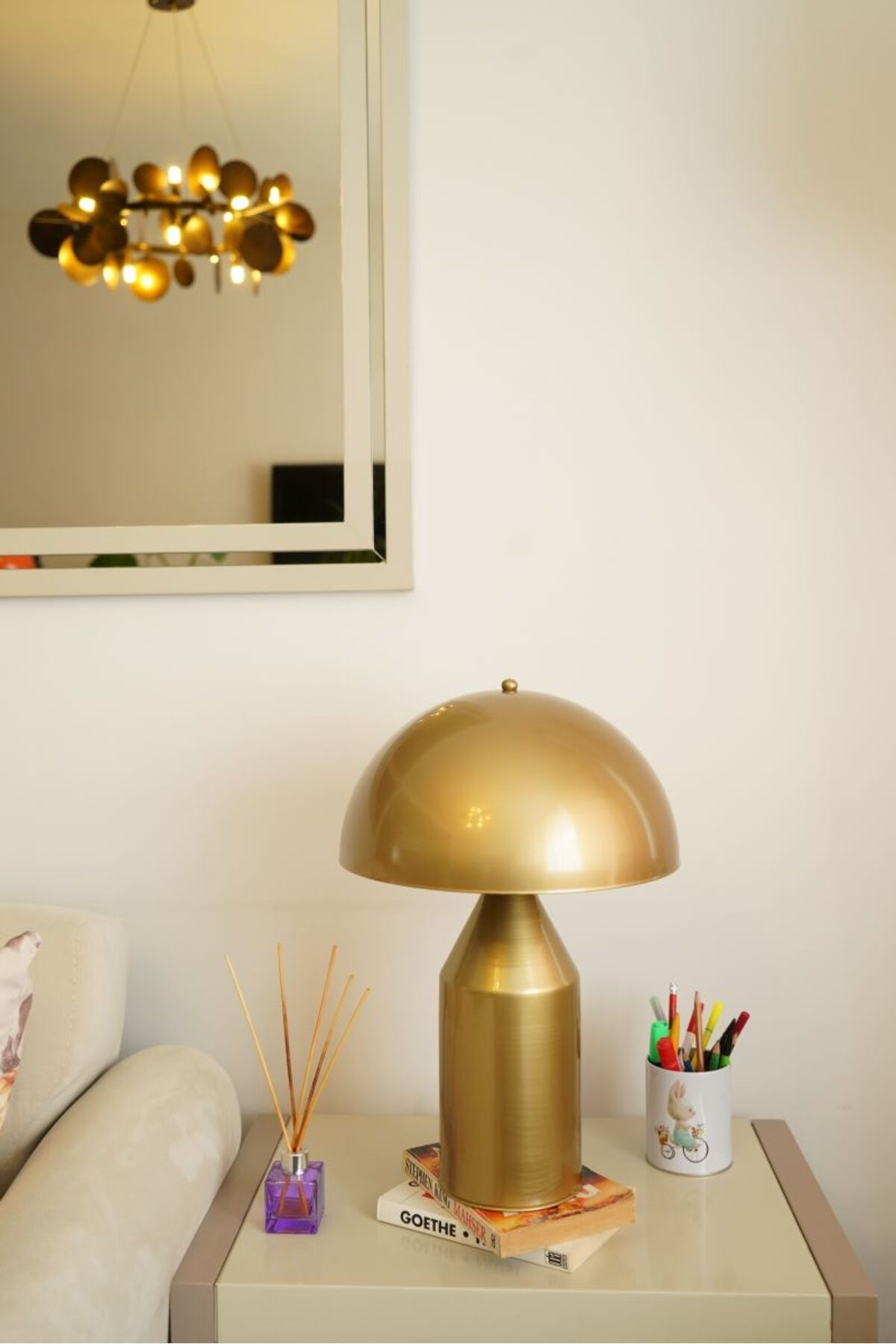 retro home design Mushroom Model Kalem Ayaklı Eskitme Renkli Çalışma Masası Salon Abajur Masa Lambası