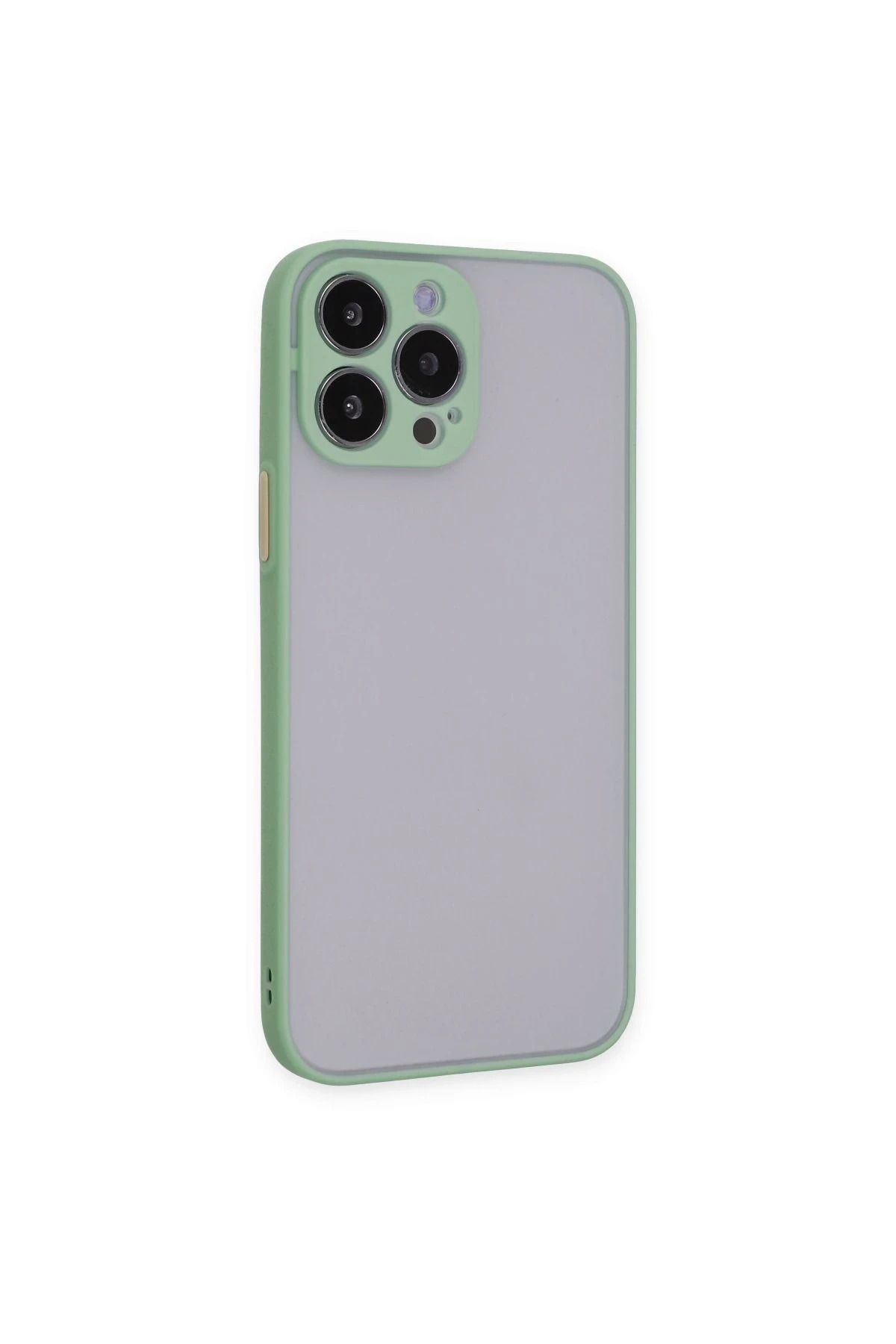 NewFace iPhone 15 Pro Max Kılıf Montreal Silikon Kapak - Açık Yeşil GLSTD