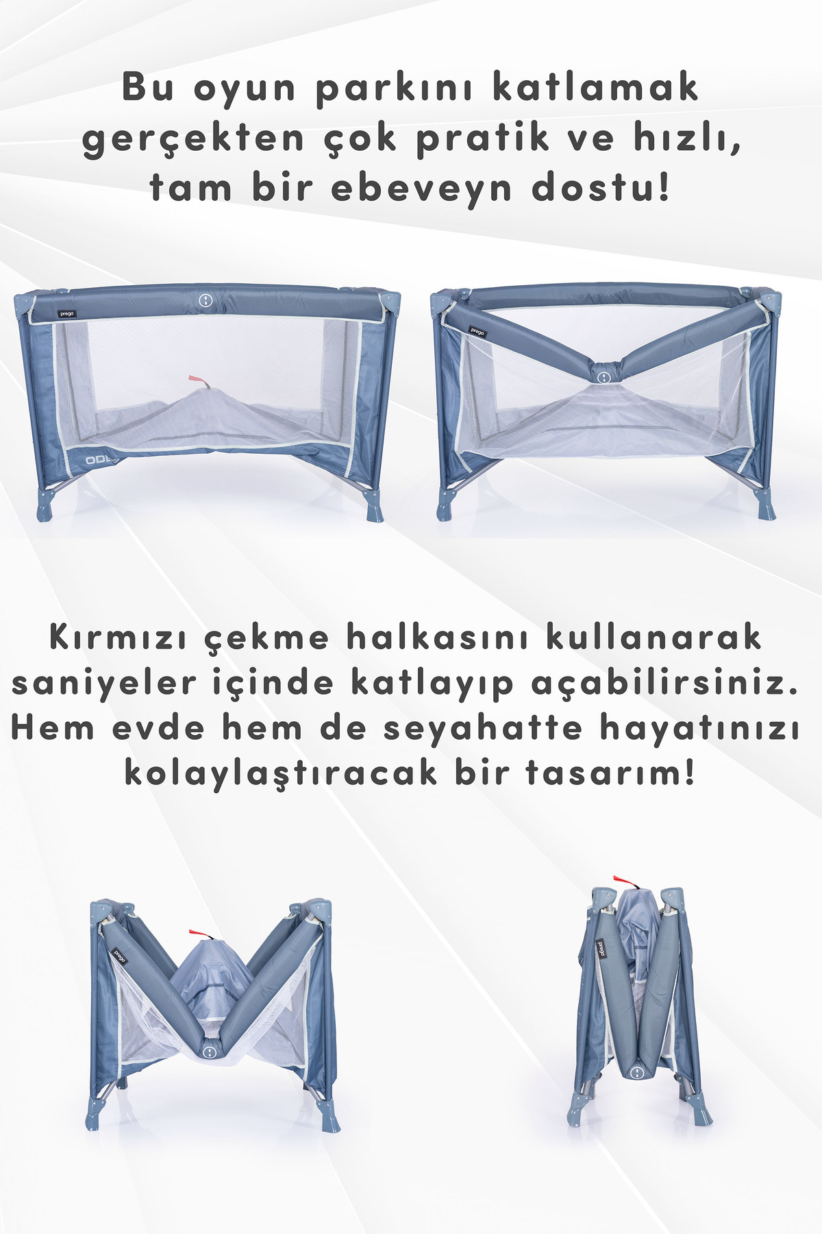 Prego Odessa Oyun Parkı Park Yatak Beşik fotoğrafı 3 (önizleme)