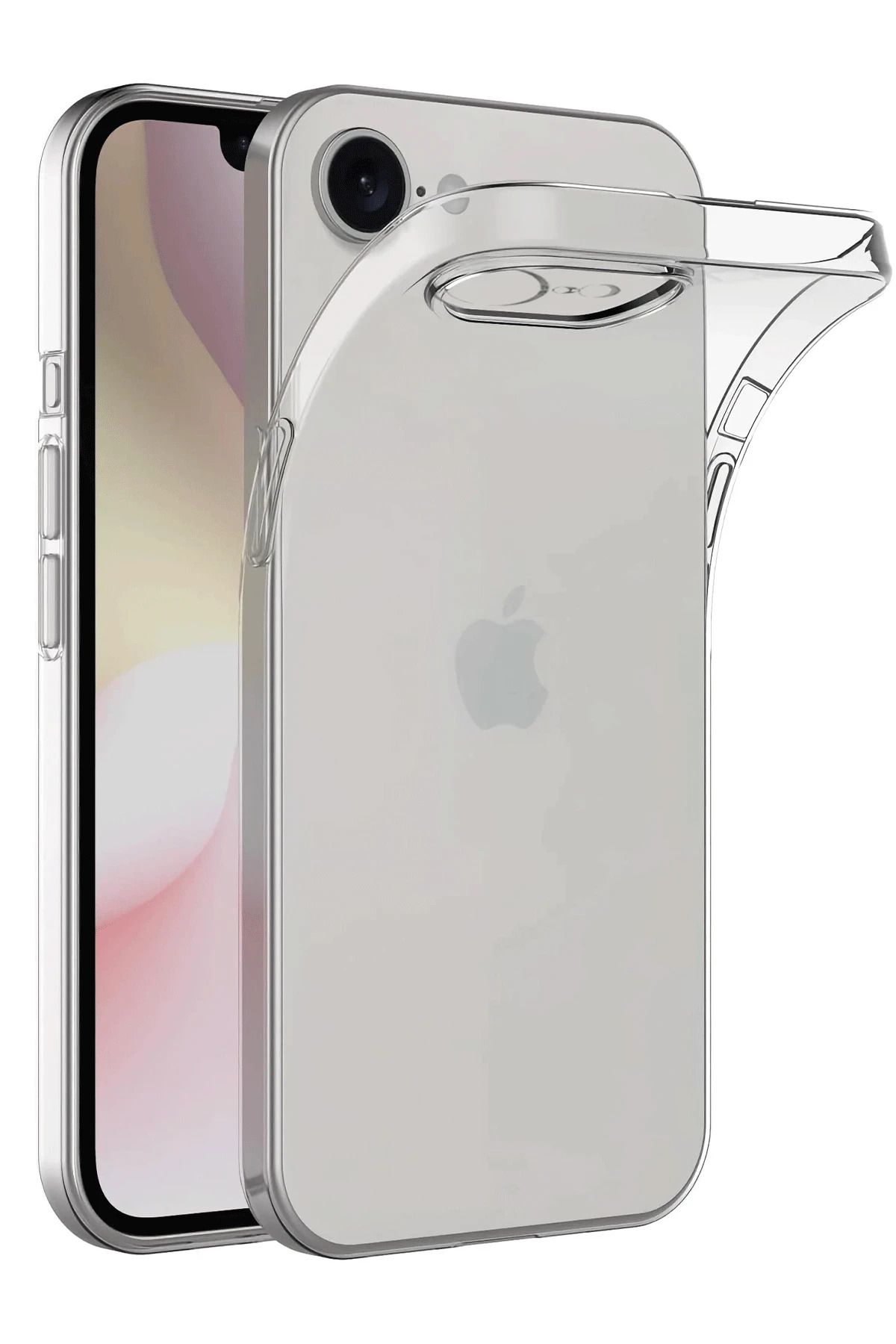 Coolacs Apple iPhone 16E ile Uyumlu Kılıf Şeffaf Esnek Silikon Telefon Kılıfı Kapak
