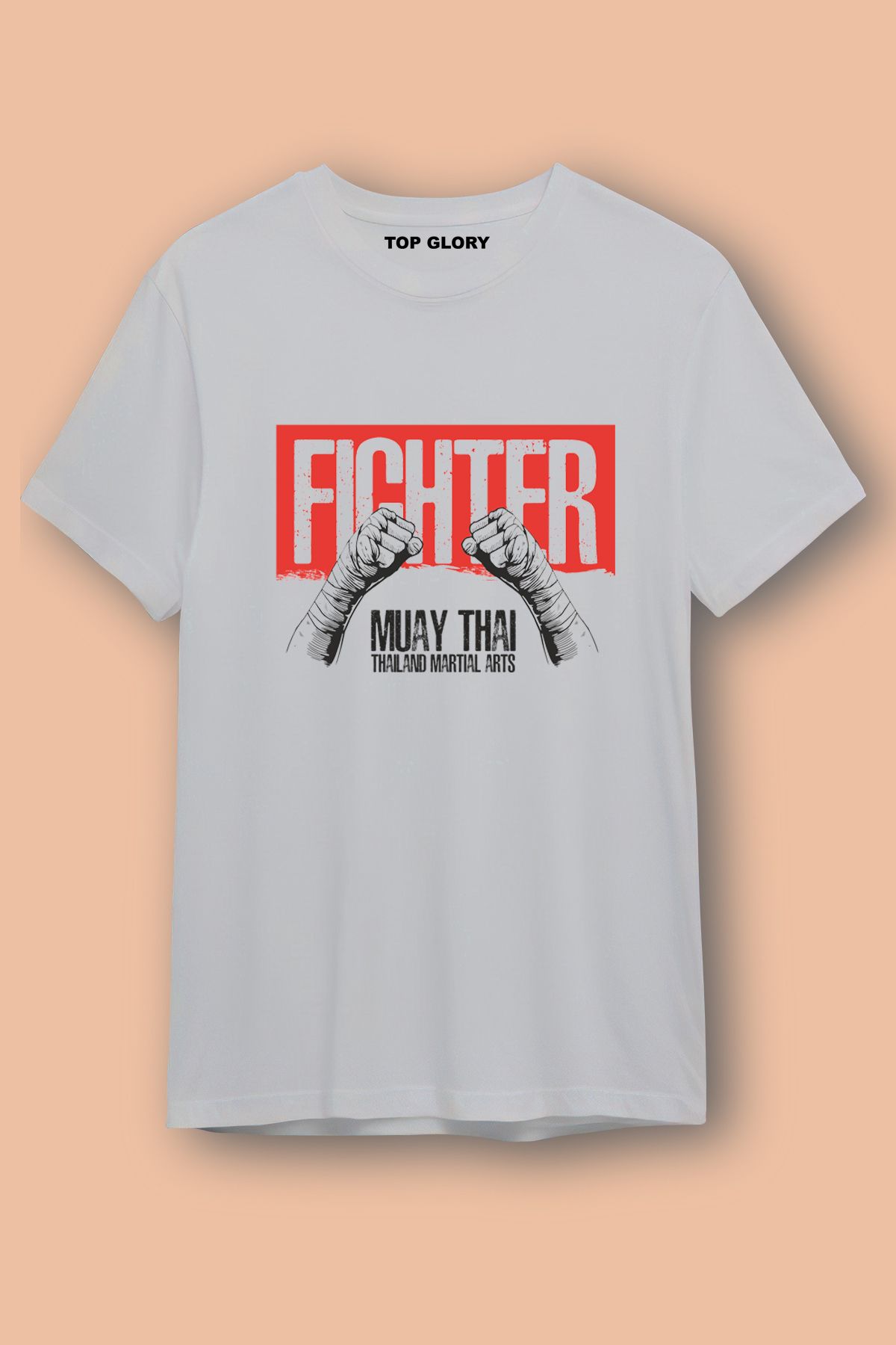 TOP GLORY Muay Thai Fighter Spor T-Shirt Sporcu Tişörtü