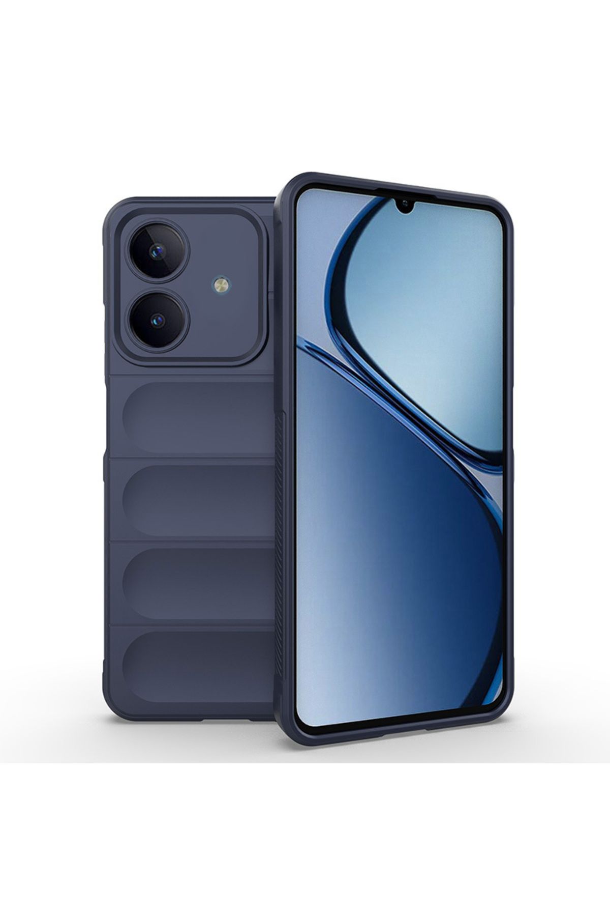KılıfShop Realme Note 60 uyumlu Kılıf Etnik Optimum Silikon Lacivert