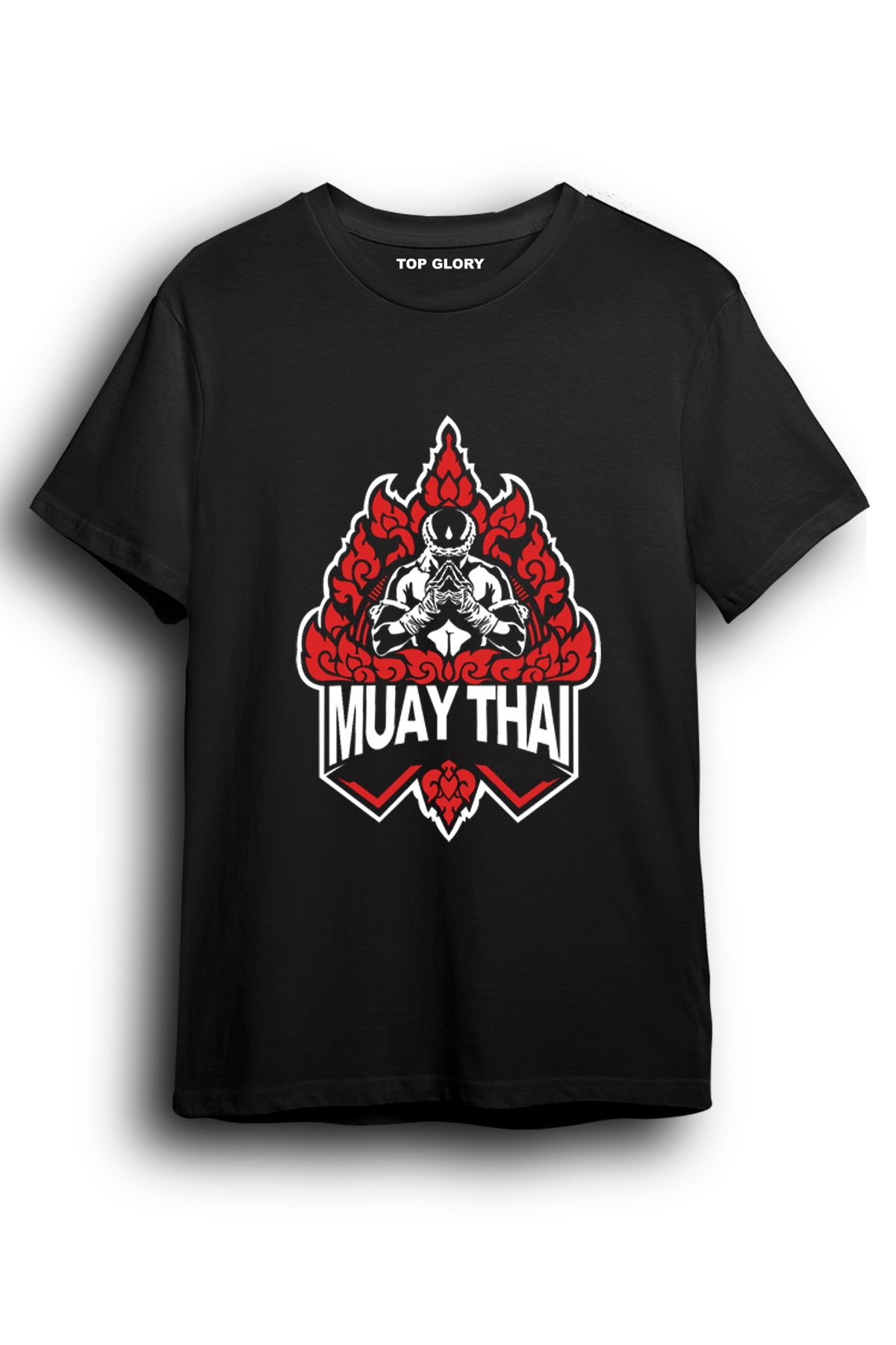 TOP GLORY Muay Thai Baskılı Spor T-Shirt Sporcu Tişörtü