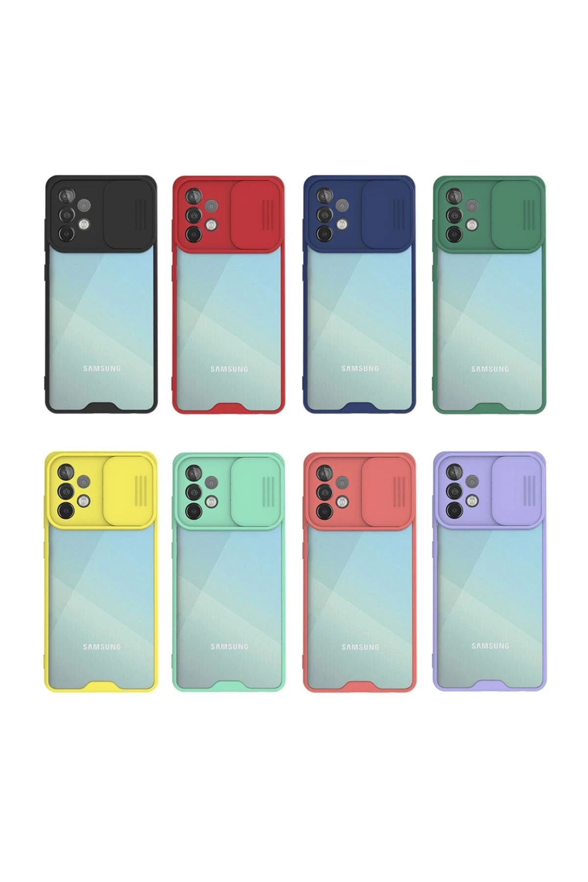 NewFace Samsung Galaxy A72 Kılıf Platin Kamera Koruma Silikon - Pembe GLSTD