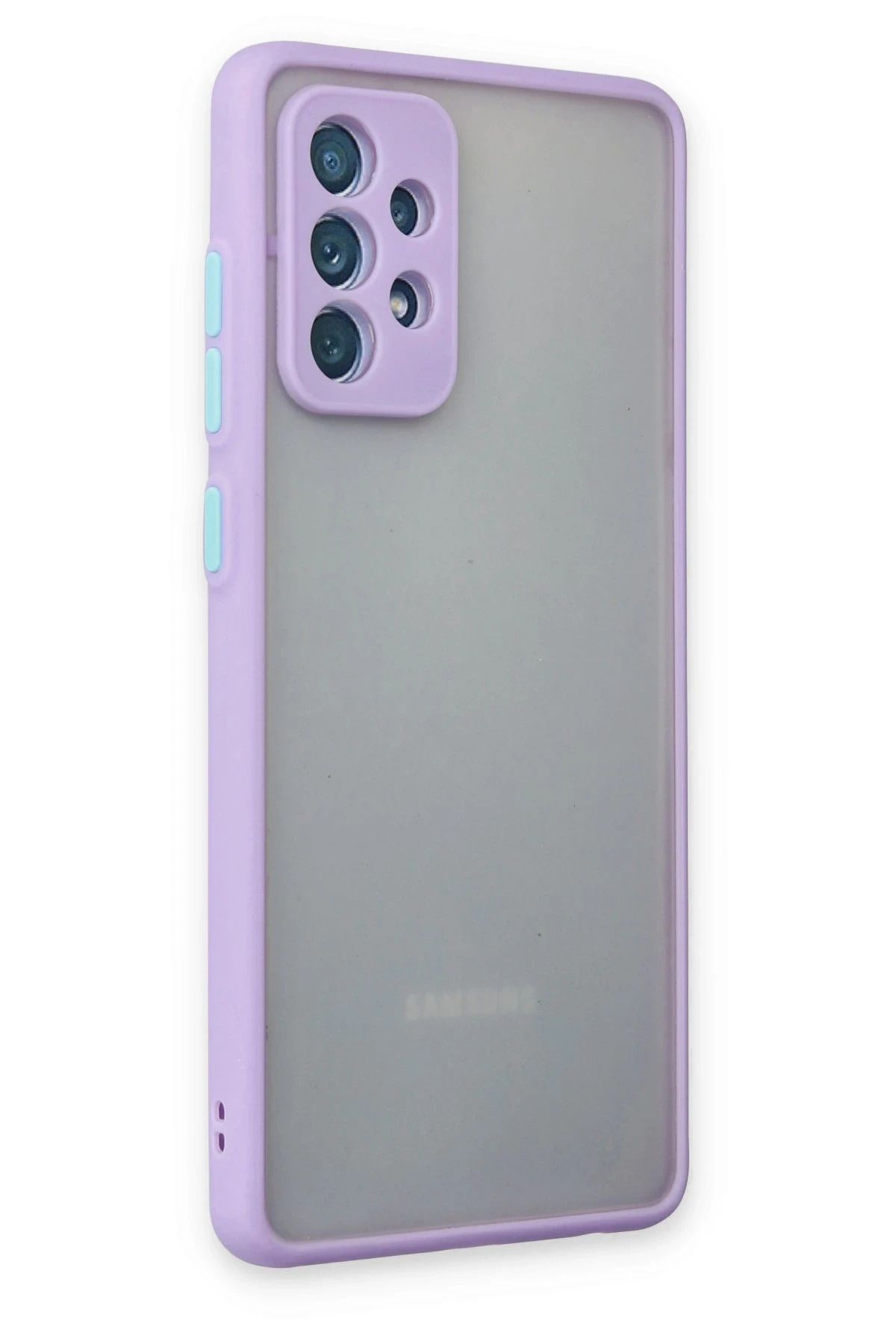 NewFace Samsung Galaxy A72 Kılıf Montreal Silikon Kapak - Mor SVLRS