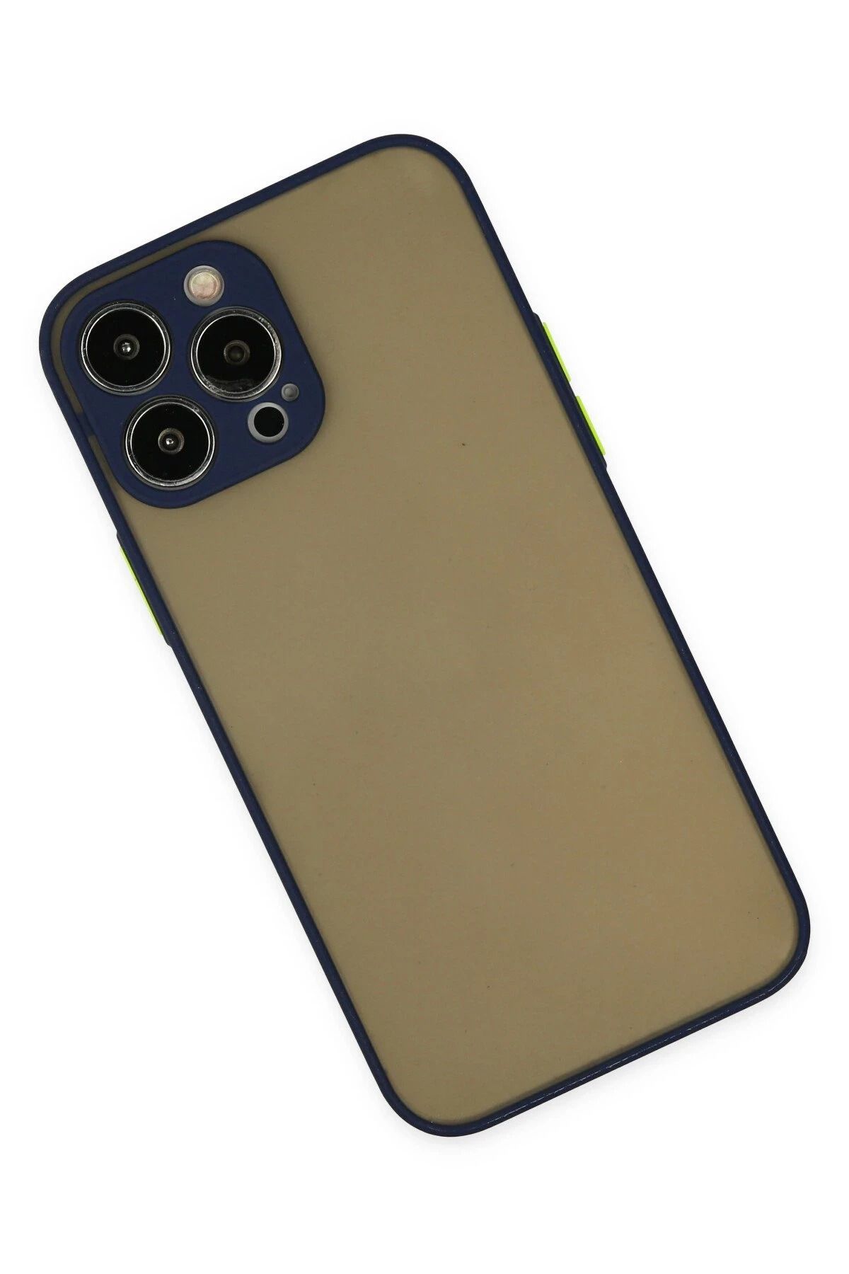 NewFace iPhone 15 Pro Max Kılıf Montreal Silikon Kapak - Lacivert GLSTD
