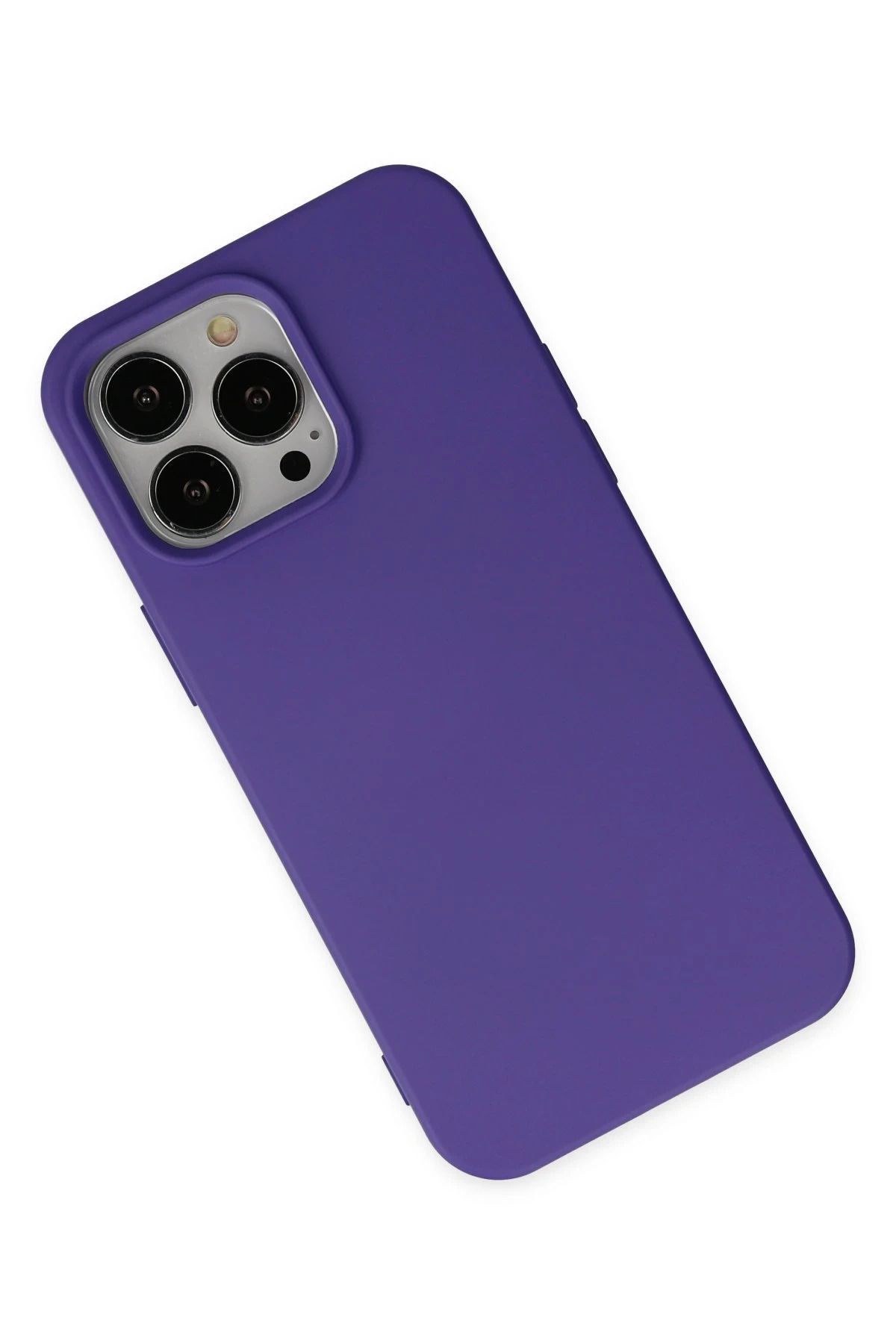 NewFace iPhone 14 Pro Max  Uyumlu Kılıf Nano içi Kadife Silikon - Mor WLZOR
