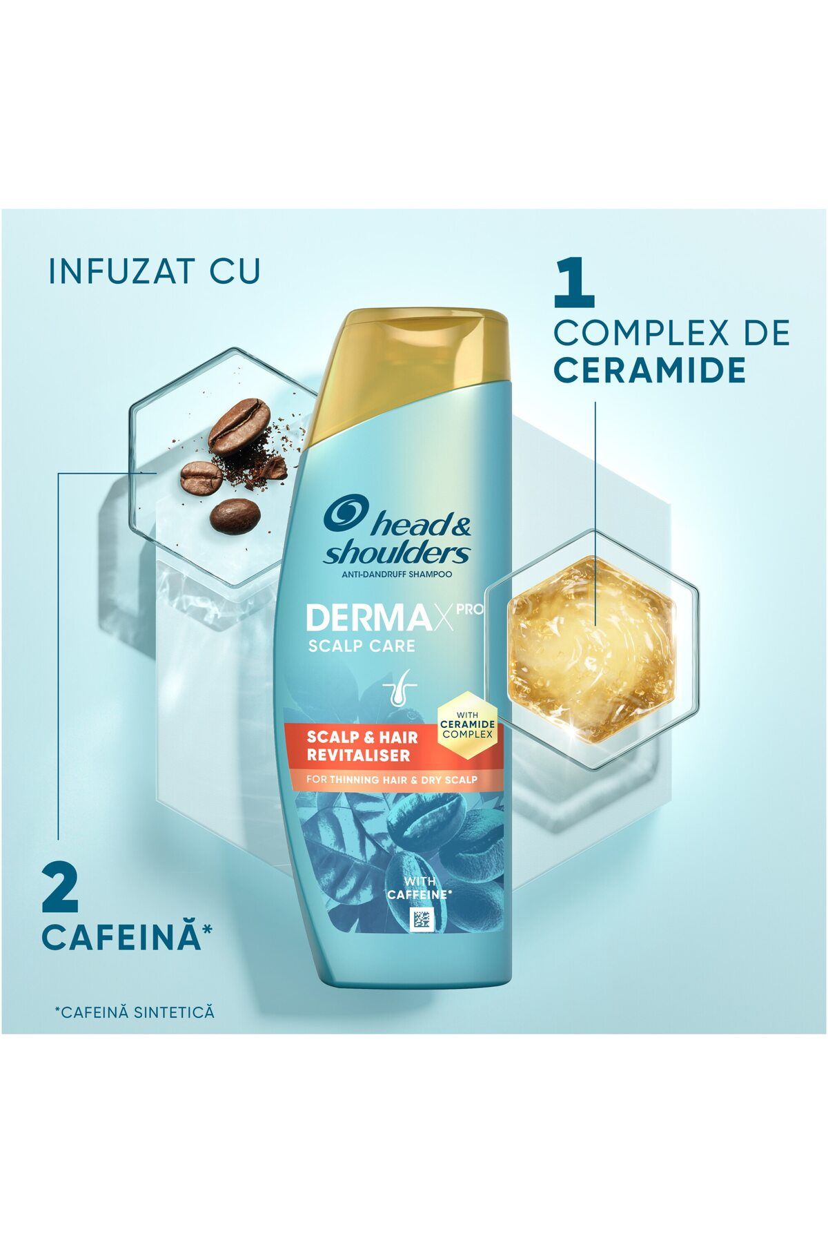 Head-Sampon anti-matreata intaritor Head & Shoulders Derma X Pro pentru scalp uscat 6