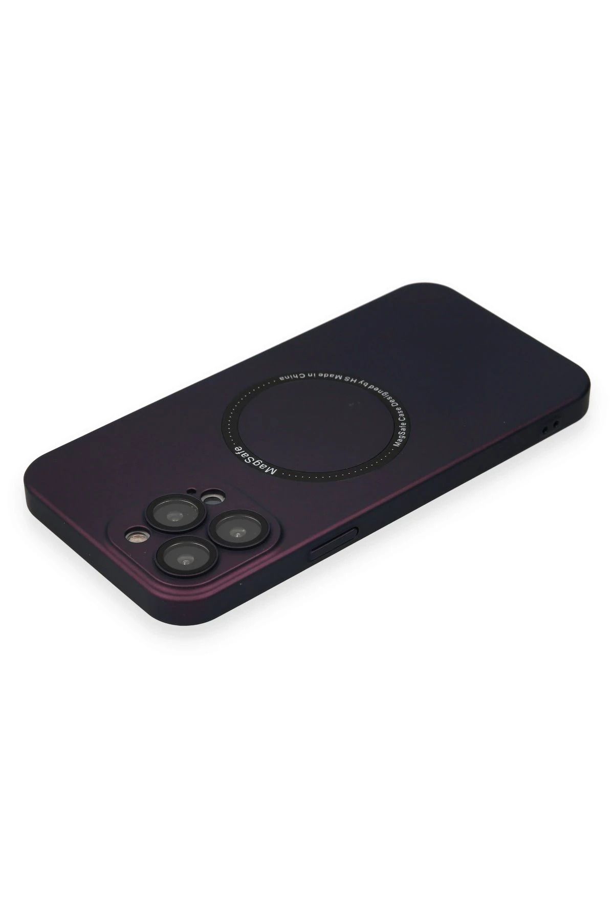 NewFace iPhone 13 Pro Max Kılıf Jack Magneticsafe Lens Silikon - Mürdüm GLSTD