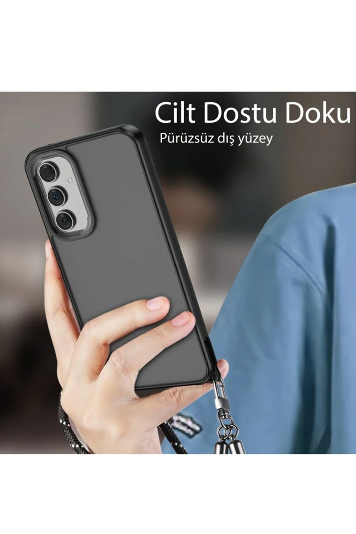 NewFace Samsung Galaxy A34 5G Kılıf Elegant Kapak - Siyah GLSTD
