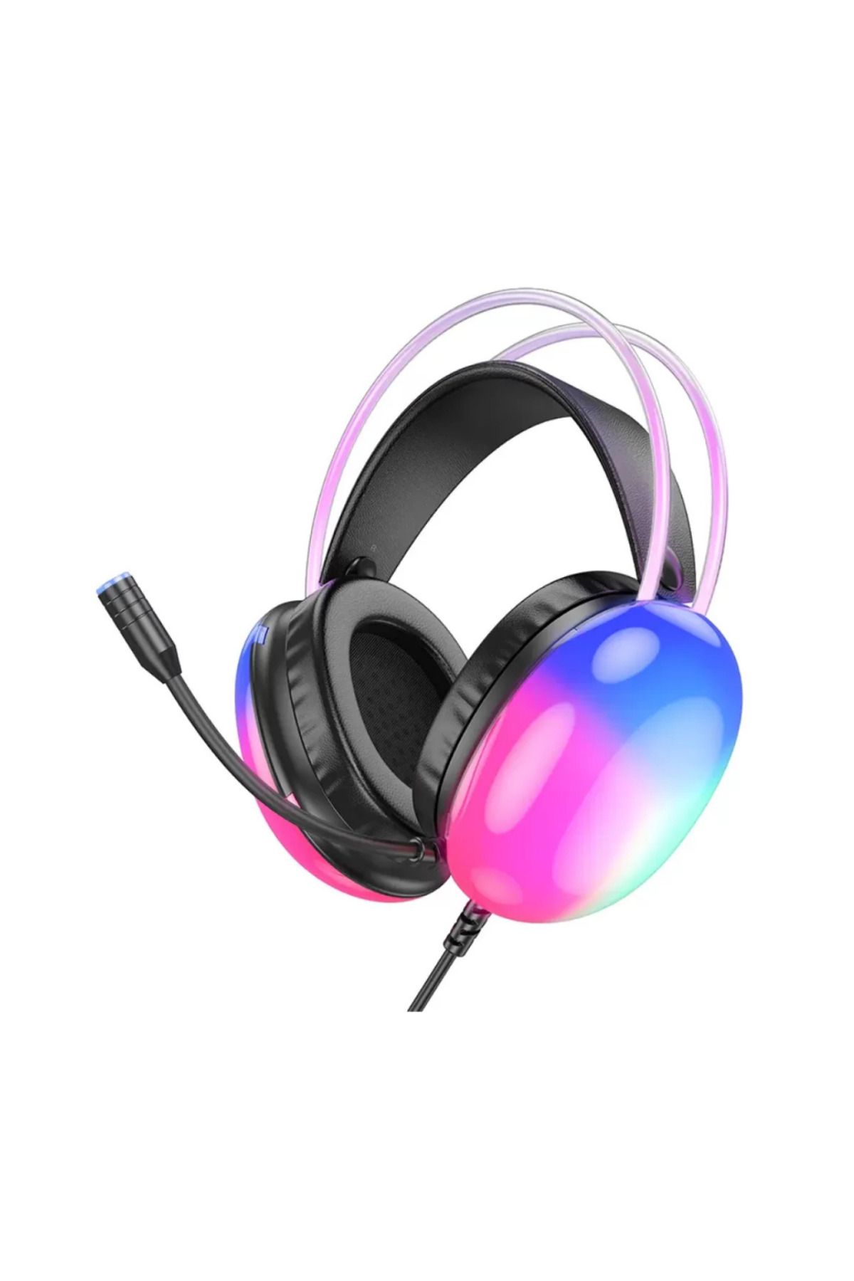 Hoco W109 Plus Rich USB7.1 Gaming Kulaküstü Kulaklık (Siyah)