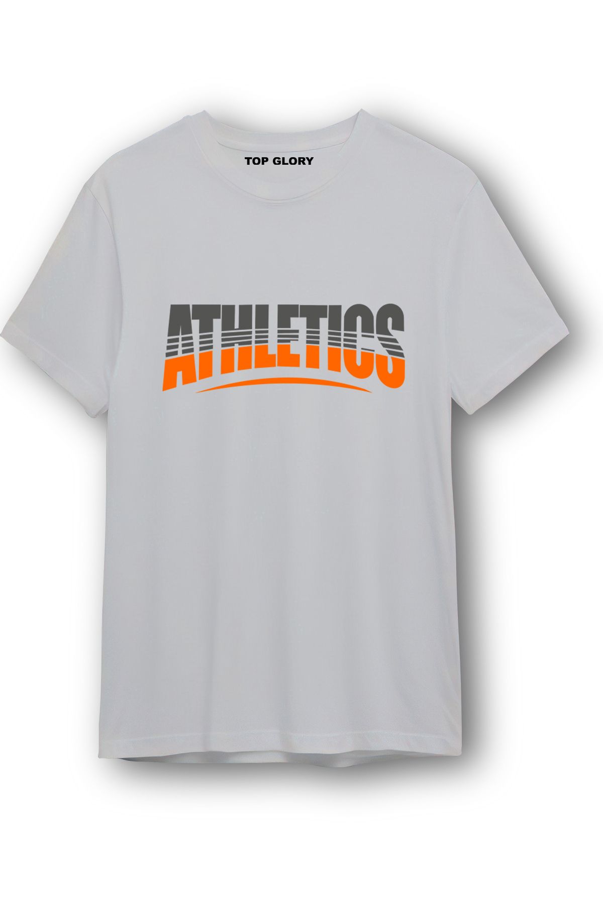 TOP GLORY Atletizm Baskılı Spor T-Shirt Sporcu Tişörtü
