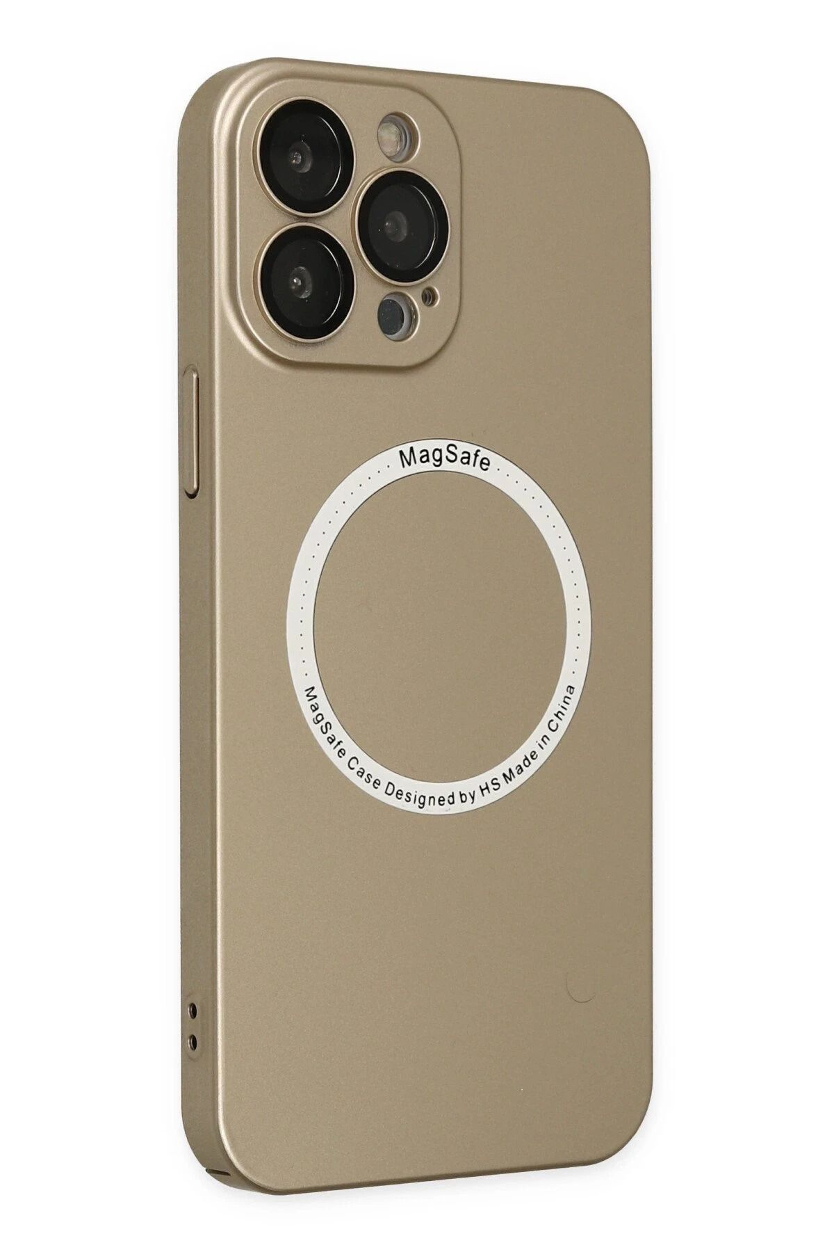 NewFace iPhone 13 Pro Kılıf Jack Magneticsafe Lens Silikon - Gold GLSTD