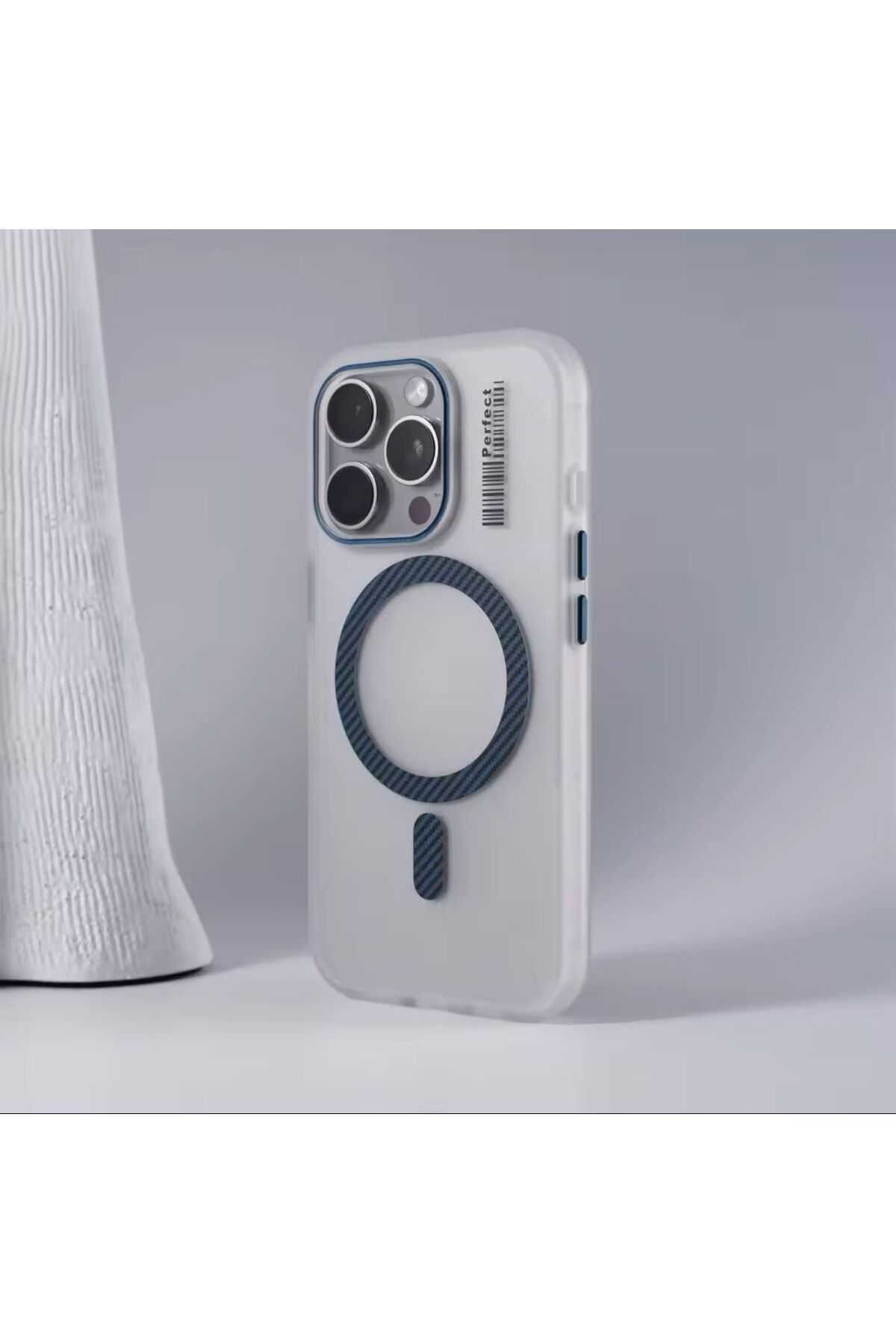 PEXURA TECH Apple İphone 16 Pro Max Mat Şefaf Darbe Emici Magsafeli Kılıf Kapak