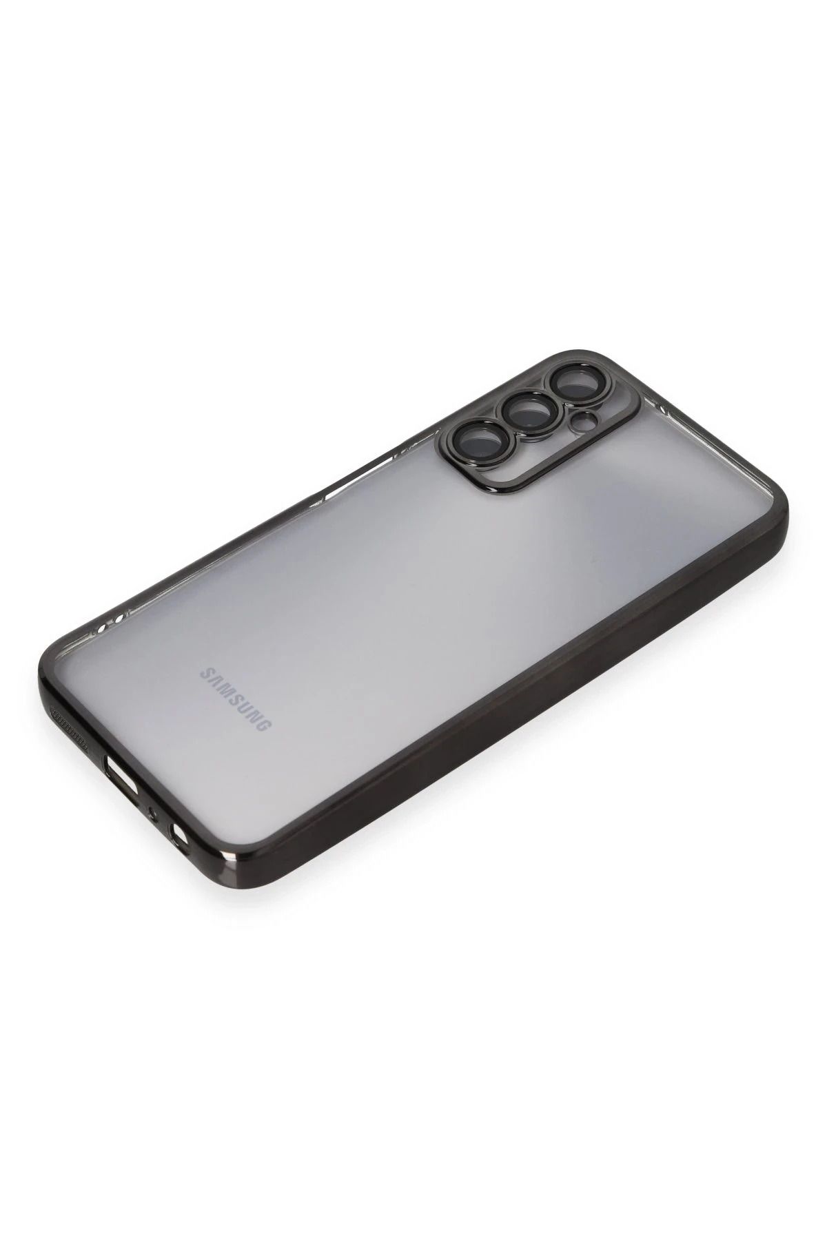 NewFace Samsung Galaxy A05S Kılıf Lensli Silikon - Siyah NRMSA