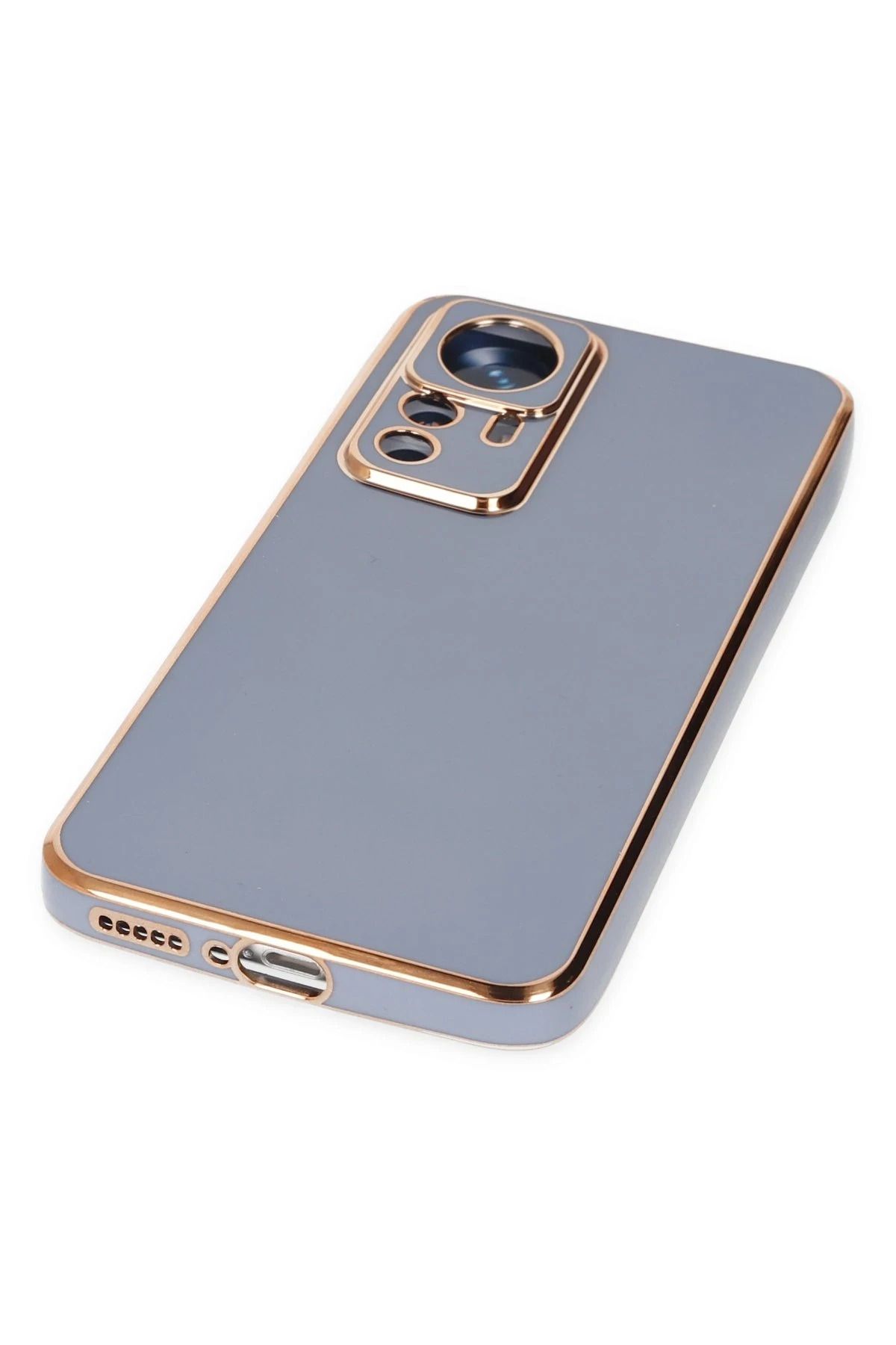 NewFace Xiaomi Mi 12T Pro Kılıf Volet Silikon - Mavi GLSTD