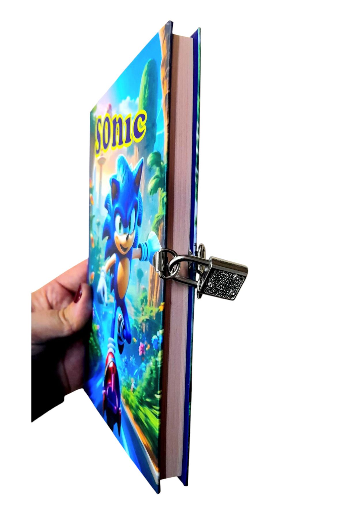 ÇİLEKHOMEAVM-Sonic Character Locked Souvenir Daily Memory Notebook 3