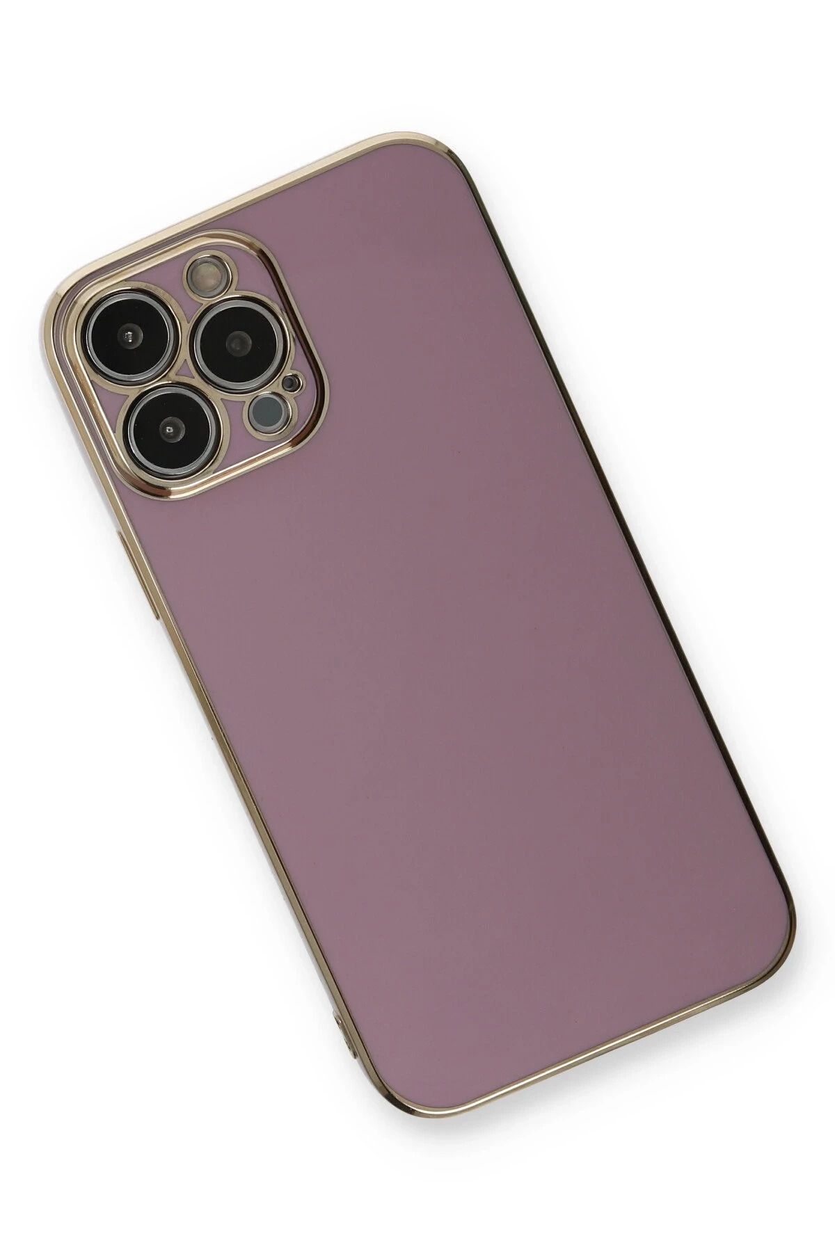 NewFace iPhone 13 Pro Max Kılıf Volet Silikon - Mor WLZOR
