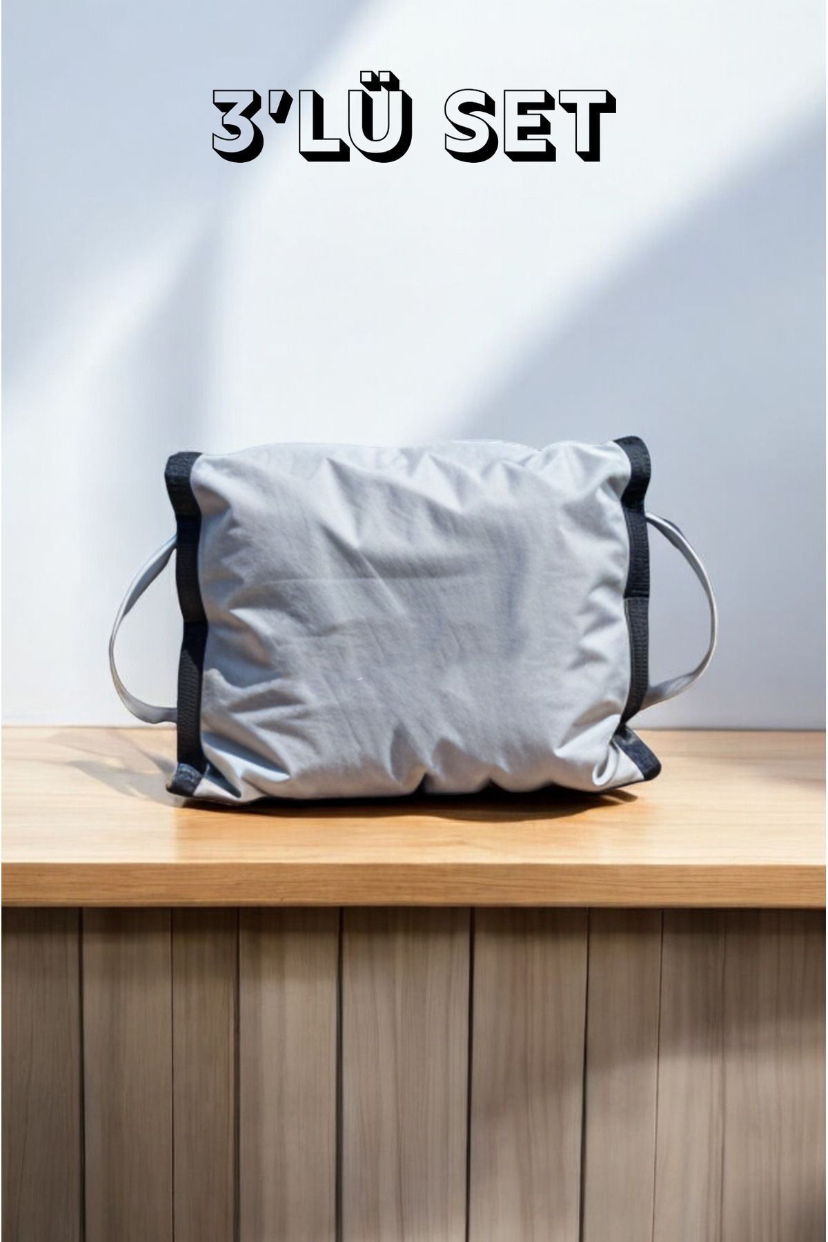teknotrust 3'lü Havlu Aksesuar Saklama Hurcu, Mini Boy Hurç, 30x22x20cm, Dayanıklı ve Kompakt Çözümü