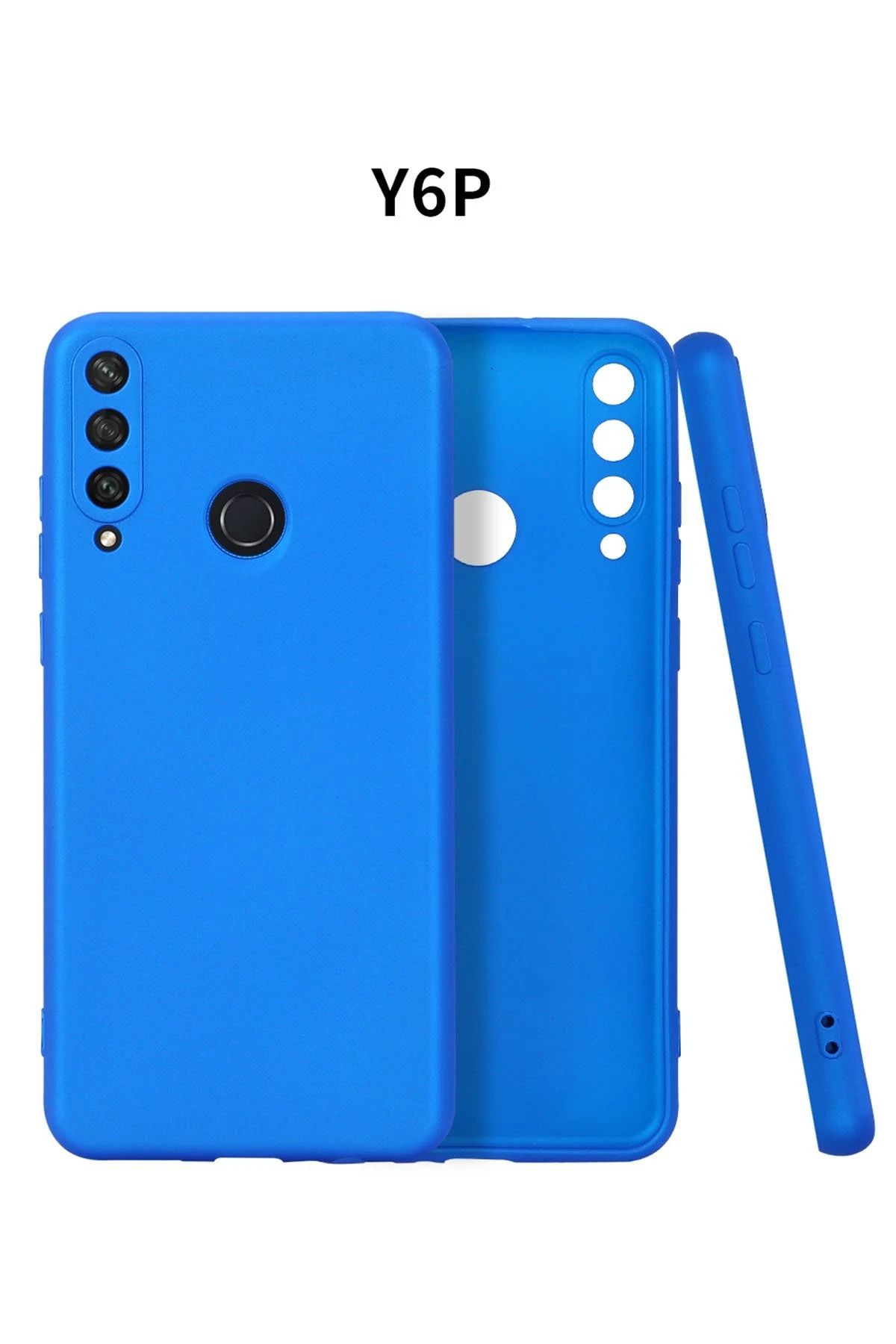 NewFace Huawei Y6P Kılıf First Silikon - Mavi GLSTD