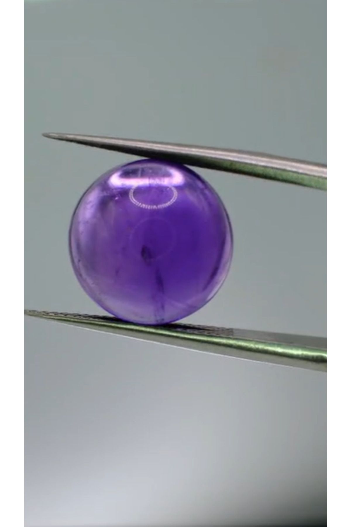 Aries 6.95ct 12mm Natural Round Cabachon Amethyst
