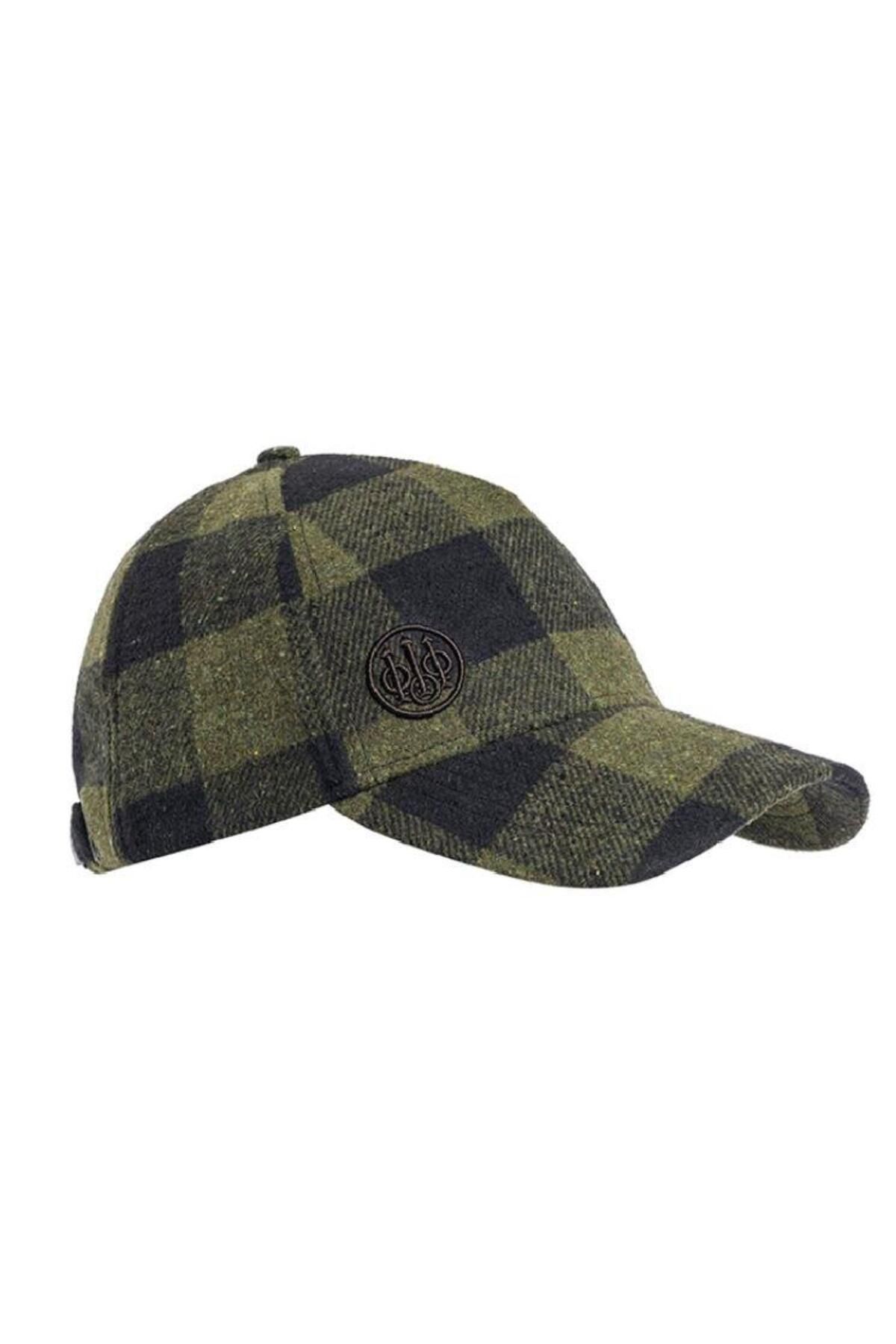 Beretta Unisex Yün Siyah-Yeşil Şapka