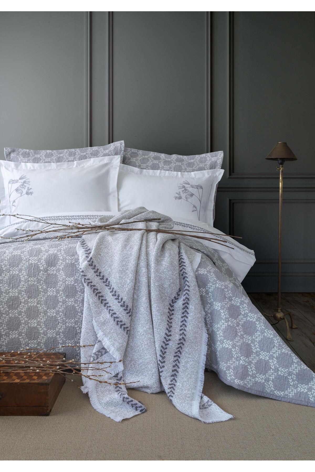 APRICITAS ÇİFT KİŞİLİK TIMELESS PRIME SET CROWN GRAY - YATAK ORTUSU