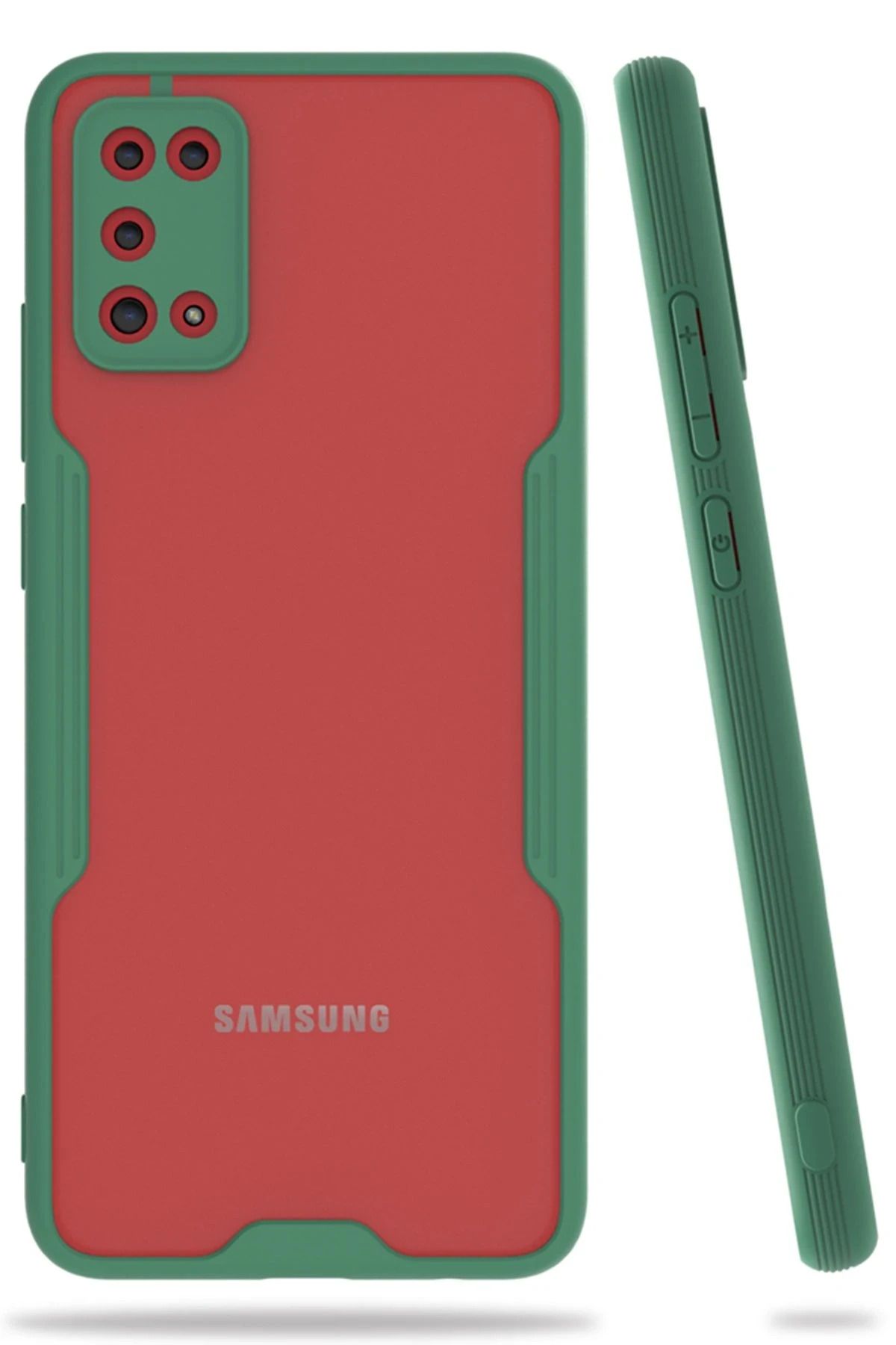 NewFace Samsung Galaxy A02S Kılıf Platin Silikon - Yeşil WLZOR