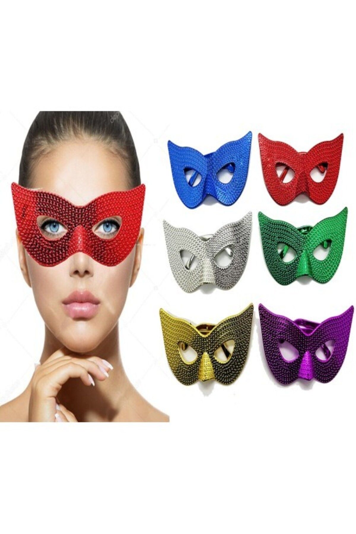 Otocub Metalize Parlak Maske Gözlüğü 6 Renk 6 Adet