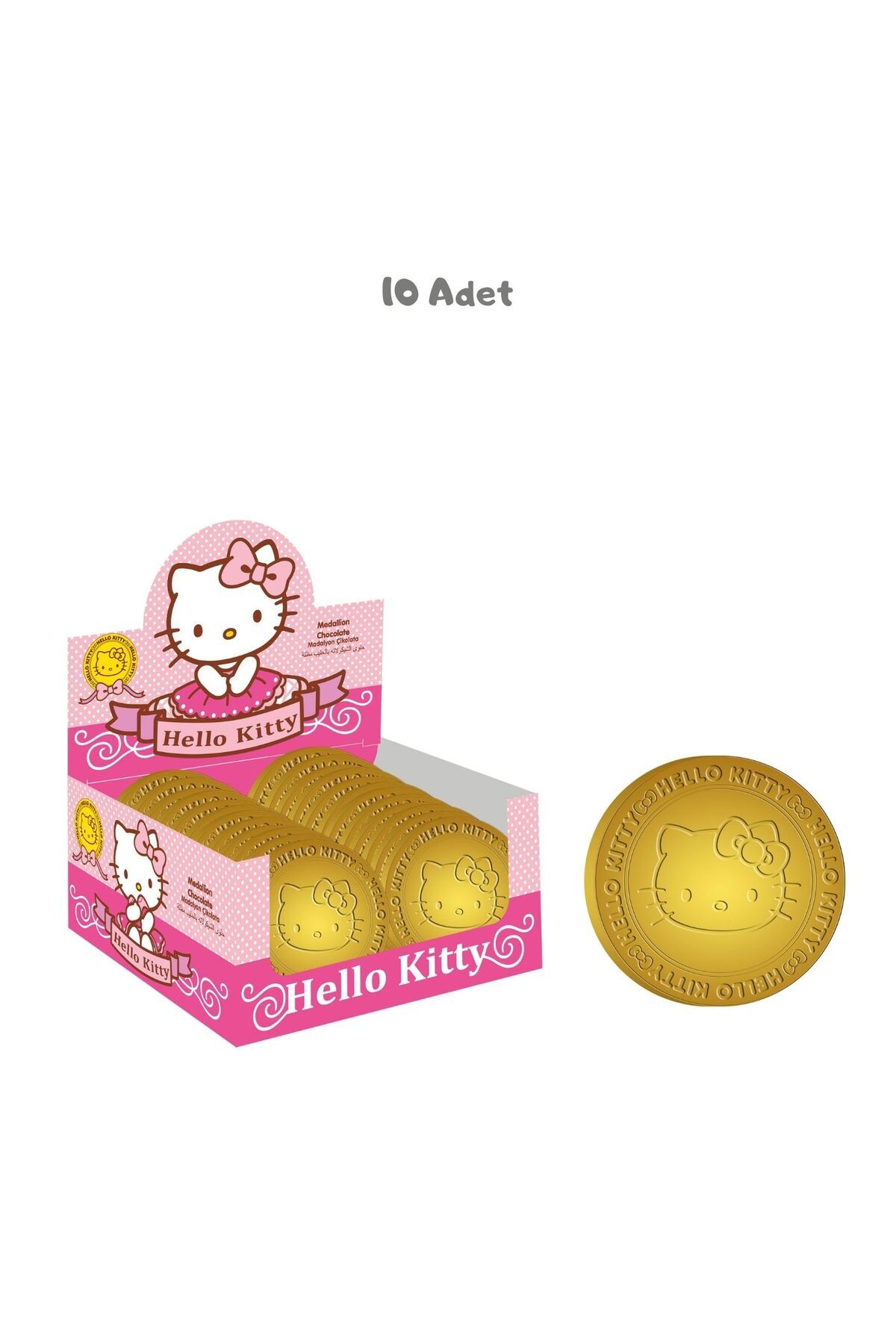 Hello Kitty Madalyon Çikolata (18 Gr.) 10 Adet