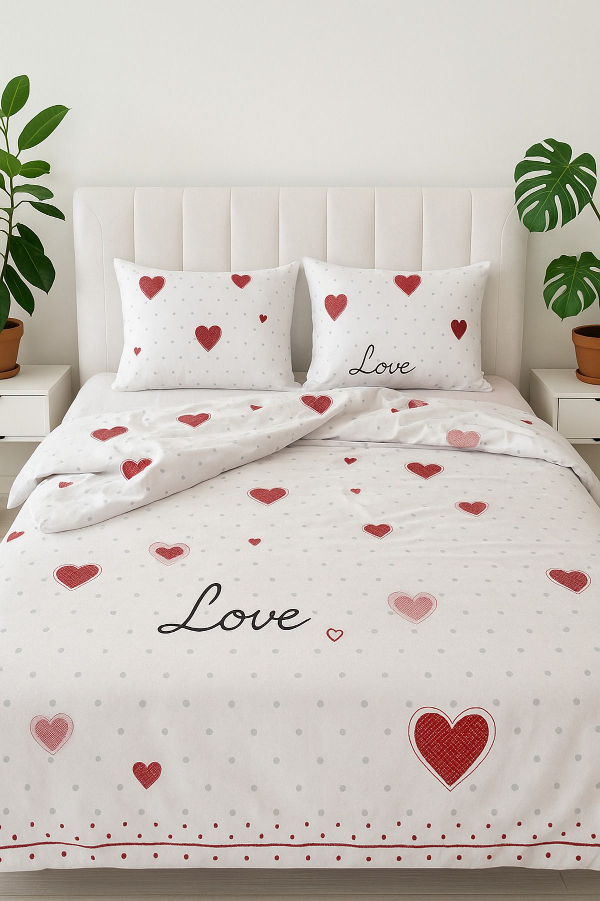 MixCotton Home Pamuk Nevresim Takımı Lastikli Çarşaf+Yorgan Kılıfı+2 Ad Yastık Kılıfı